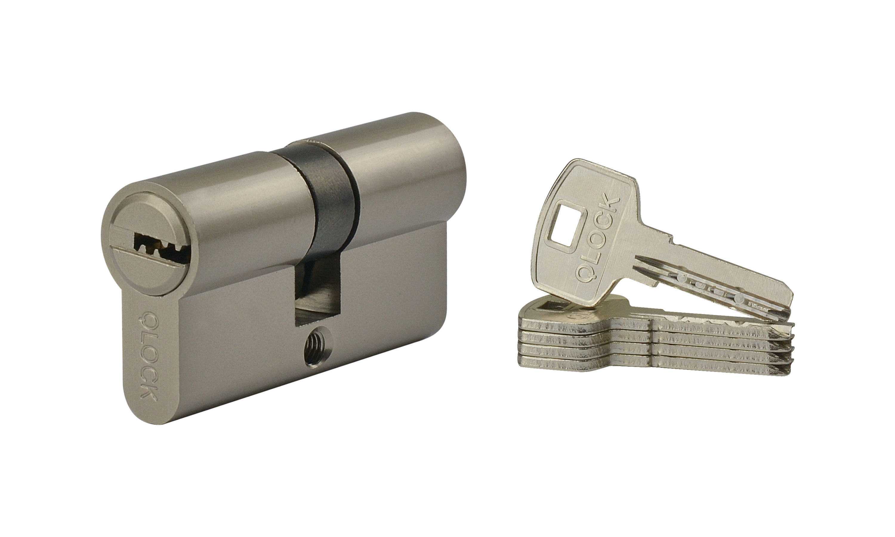 Wkładka QLOCK PLUS 30 x 40 niklowana nawiercana 5 kluczy