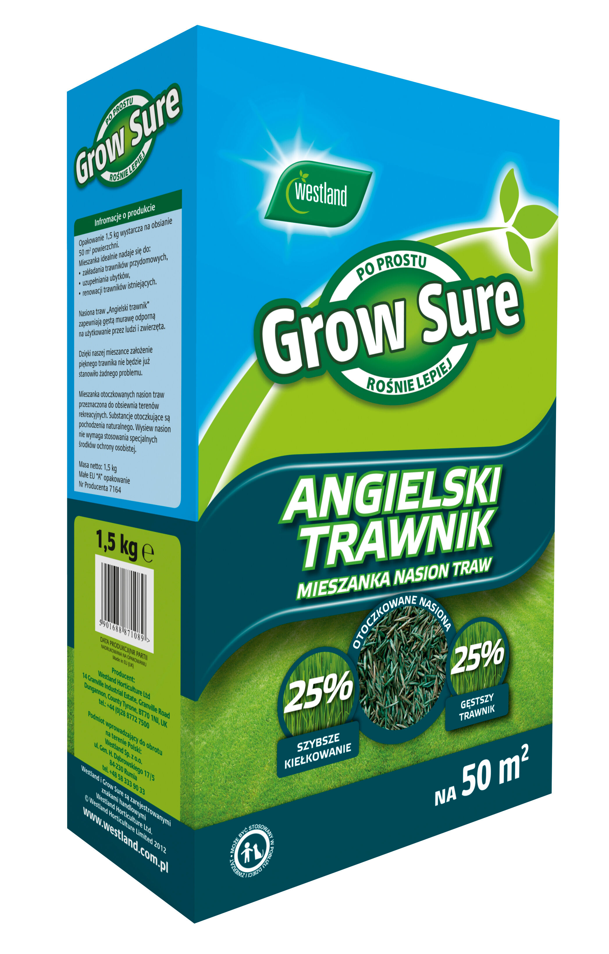Trawa uniwersalna Angielski Trawnik - mieszanka nasion traw 1,50 kg Westland