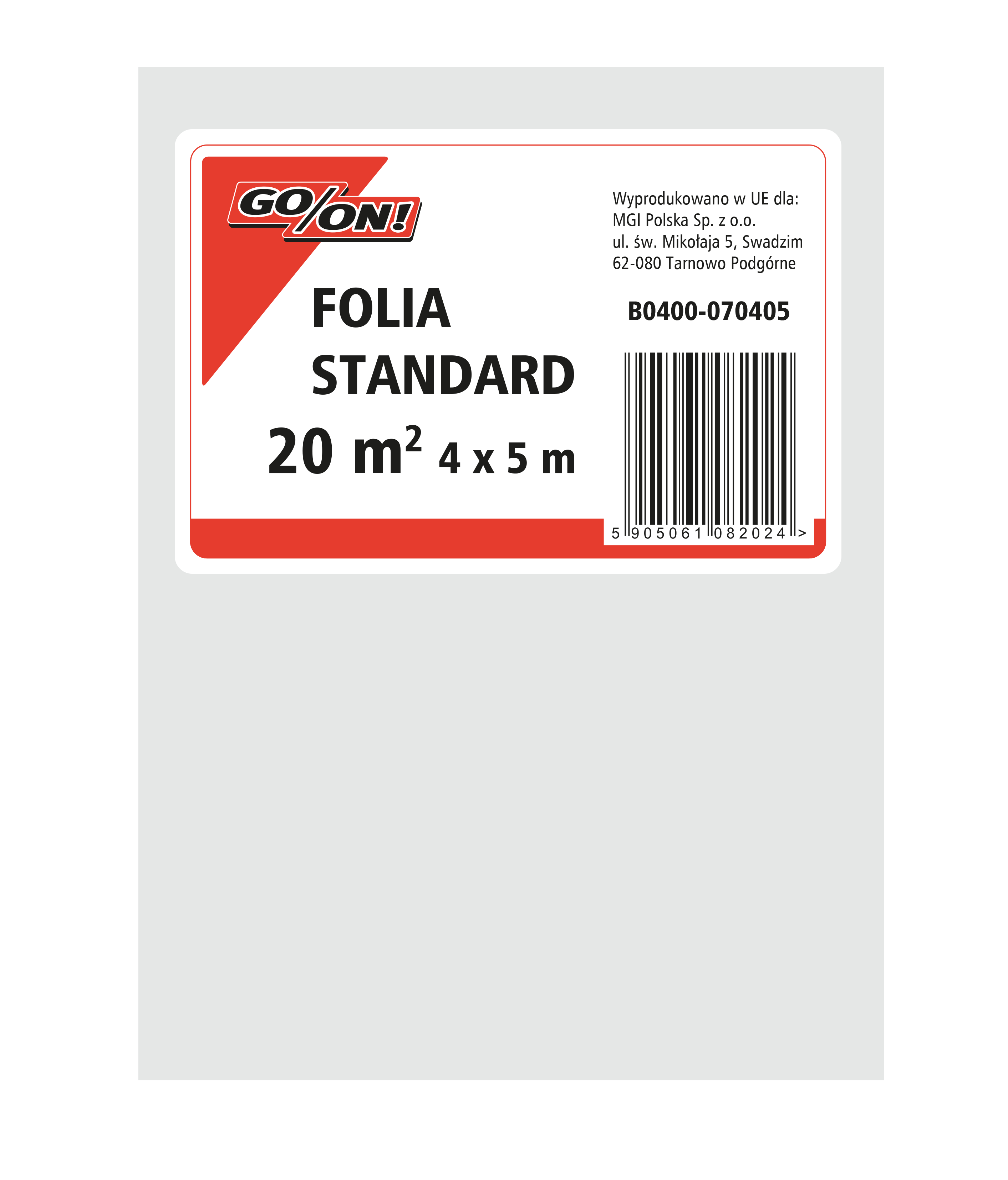 Folia malarska standard 4 x 5 m GO/ON! miniaturka