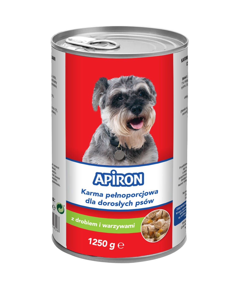 Karma dla psa z dróbiem i warzywami 1250 g Apiron