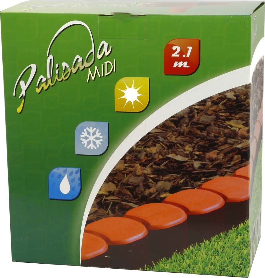 Palisada obrzeże trawnika Midi jasny brąz 14,2 x 14 cm 2,1 m