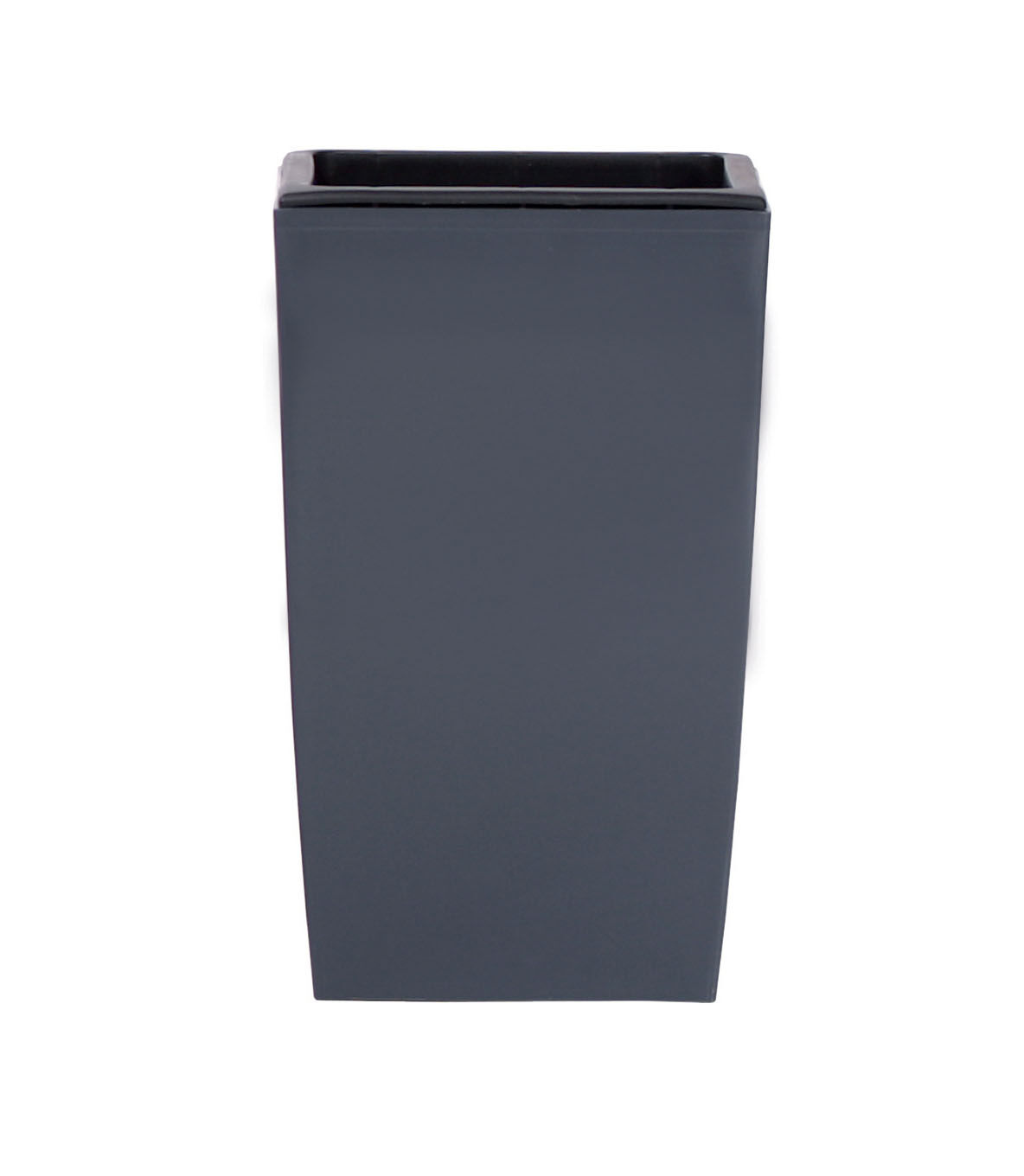 Prosper Plast Vaso Per Fiori Coubi In Plastica Riciclata: 18x18x16,5 Cm, Colore Grigio Scuro. Ecologico E Resistente, Ideale Per Interni Ed Esterni.
