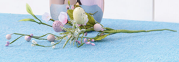 Girlanda wielkanocna 66 cm żółto-różowa