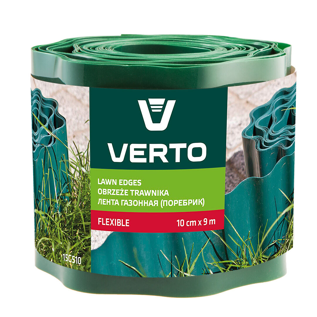 Obrzeże do trawników 10 cm x 9 m zielone VERTO