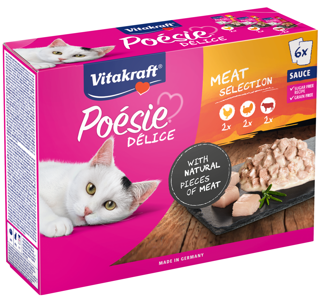 Karma dla kotów Poesie Deli Sauce Multipack z mięsem 6x85 g Vitakraft