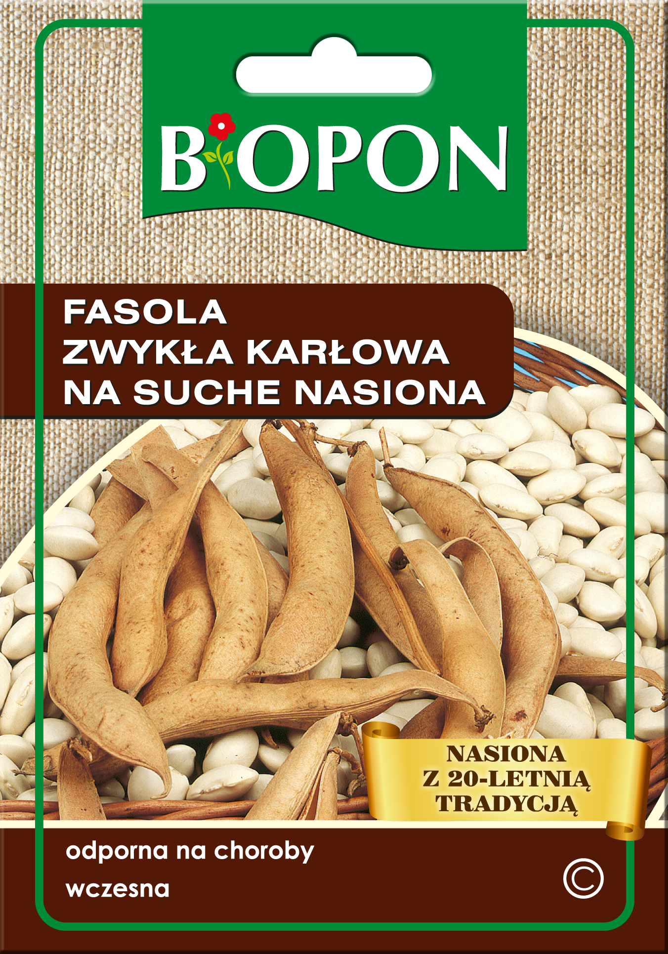 Nasiona fasola zwykła karłowa Aura 35 g BIOPON