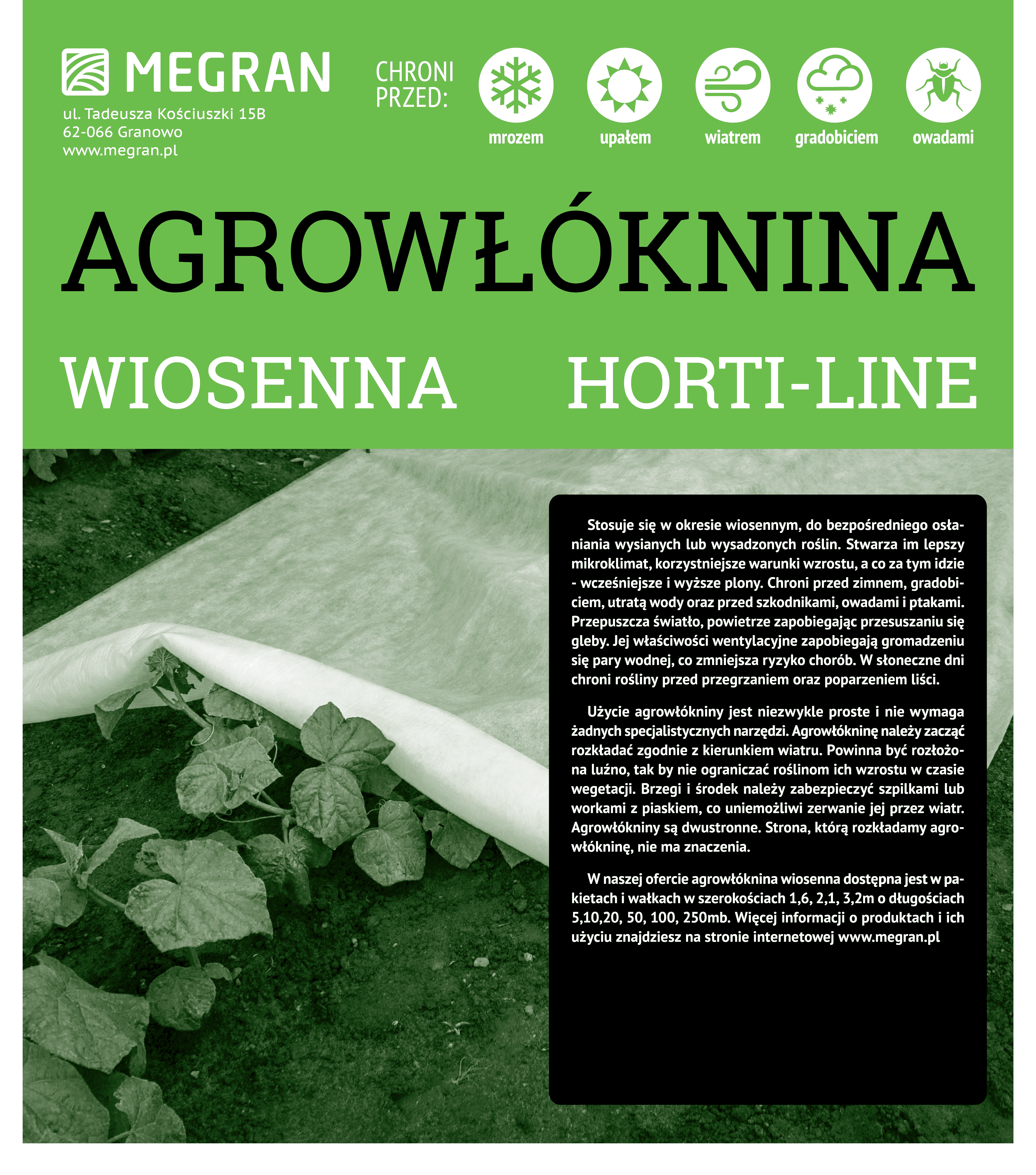 Agrowłóknina wiosenna HORTI-LINE 2,1 m x 20 mb