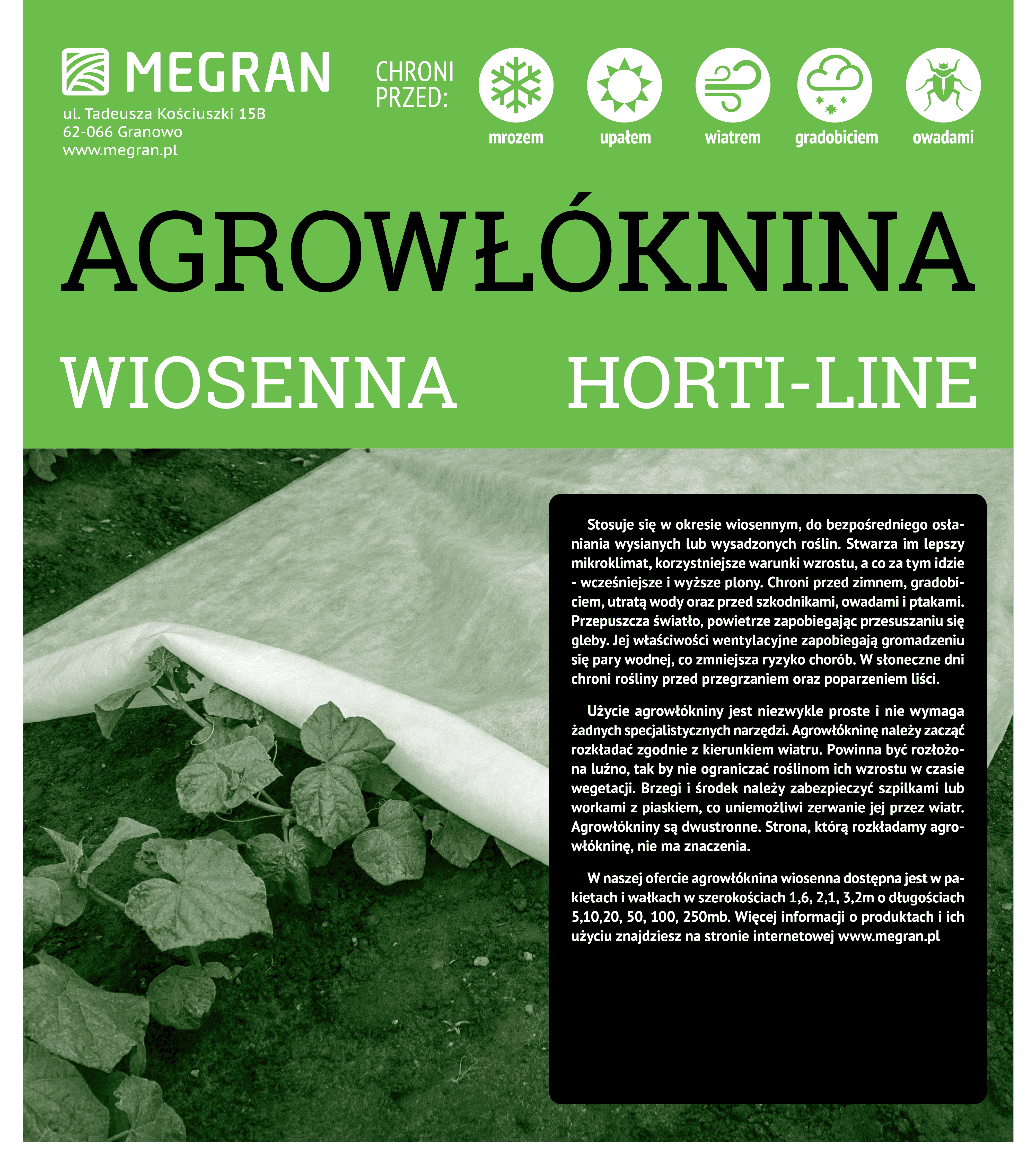 Agrowłóknina wiosenna HORTI-LINE 2,1 m x 100 mb miniaturka