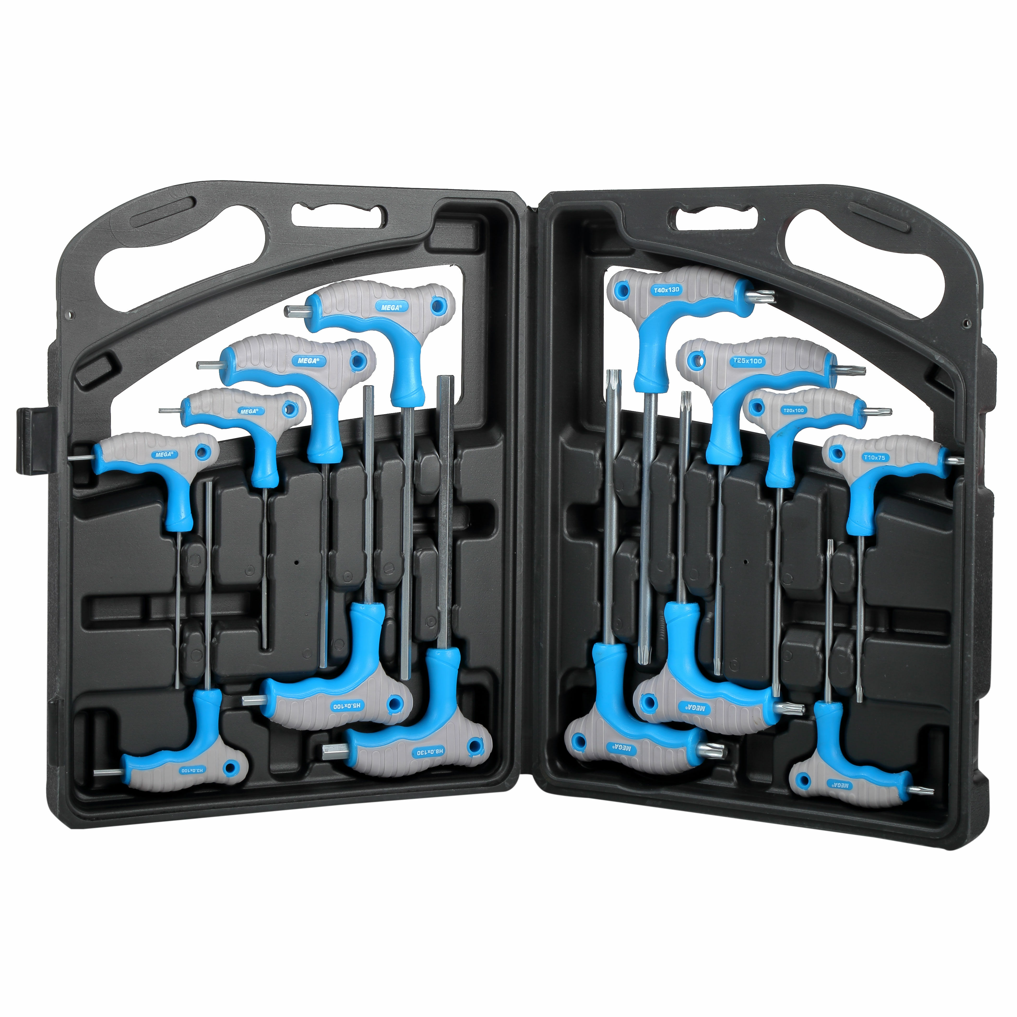 Zestaw kluczy typu T MEGA Hex/Torx 14 sztuk