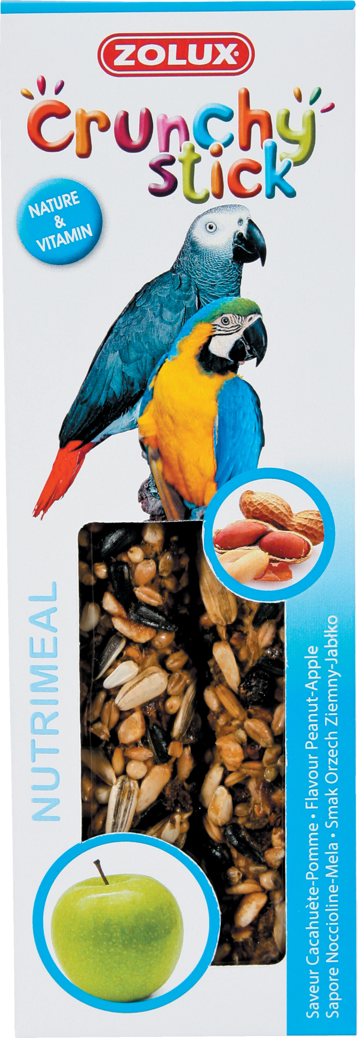 Pokarm dla papug orzech ziemny/jabłko CRUNCHY STICK 115 g ZOLUX