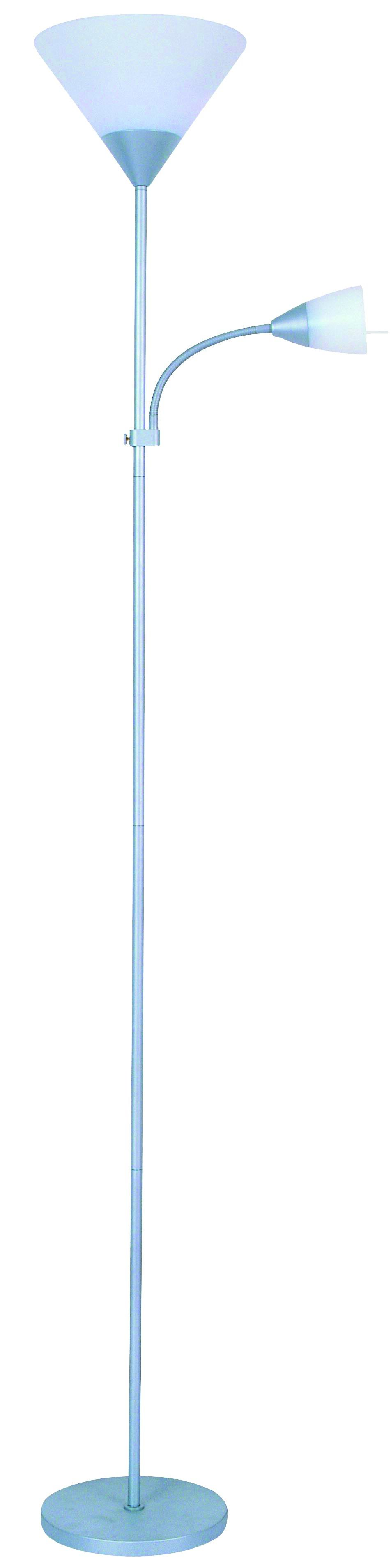 Lampa podłogowa szara 179 cm