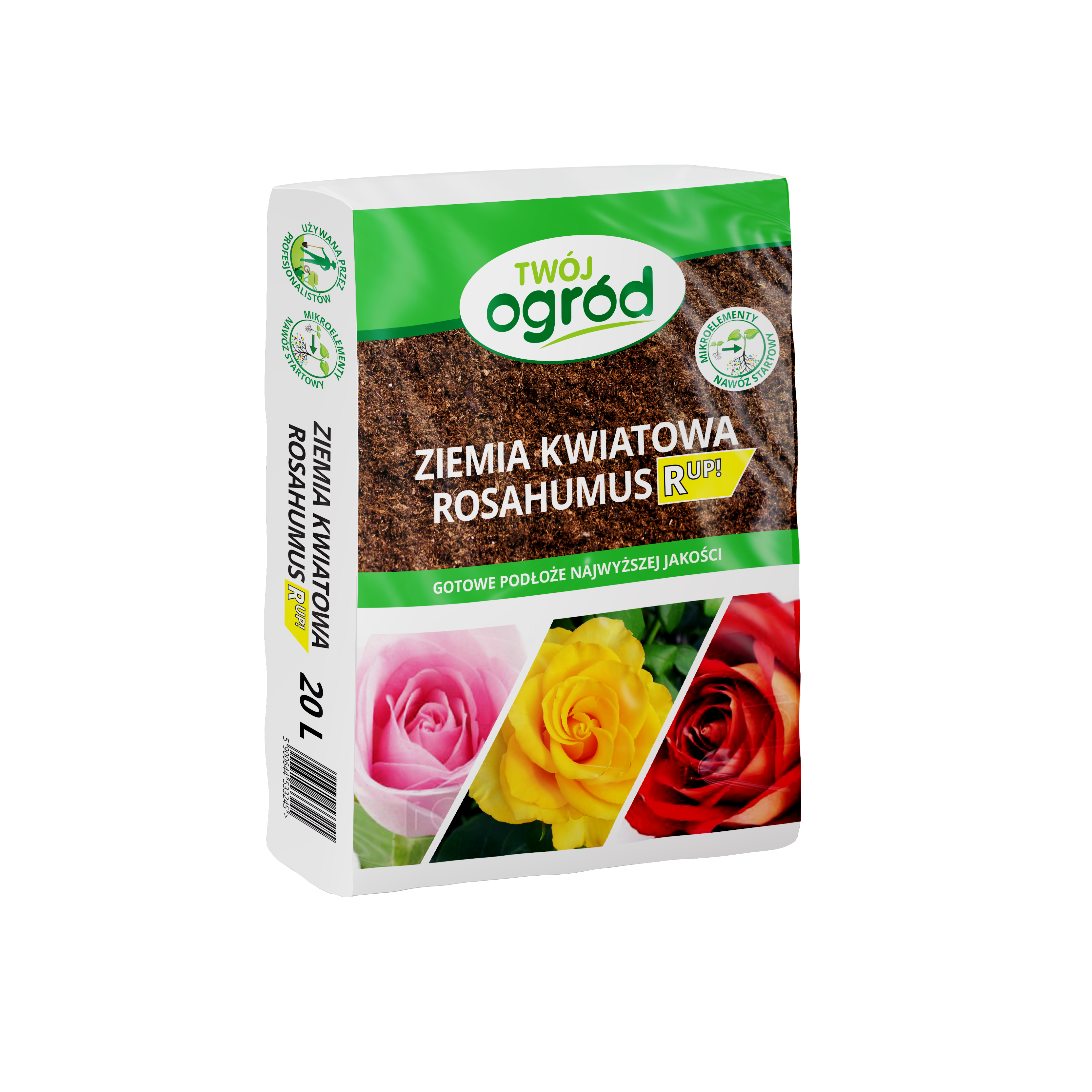 Ziemia kwiatowa Rosahumus + Microstar róże 20 l TWÓJ OGRÓD miniaturka