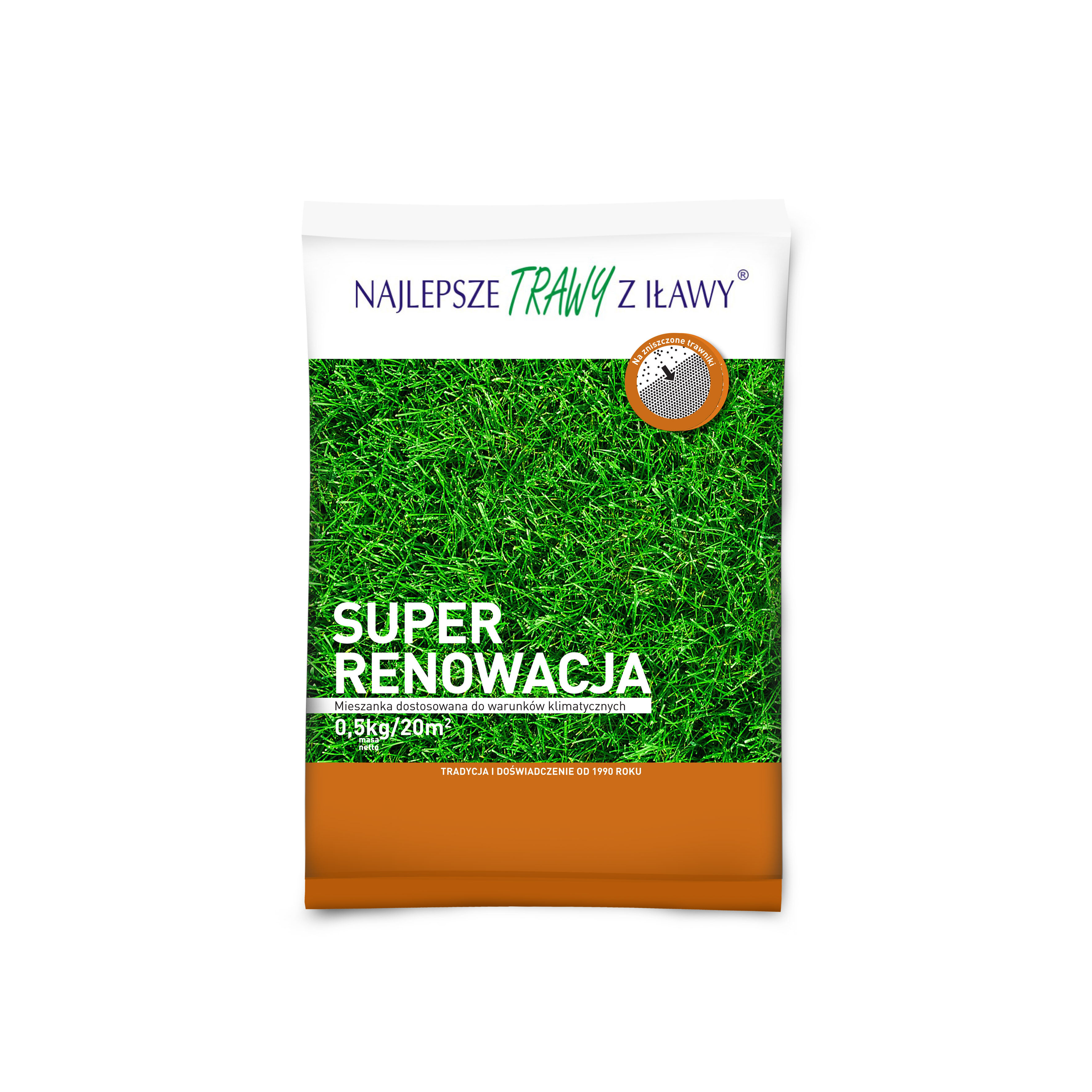 Mieszanka Super Renowacja 0,5 kg folia Najlepsze Trawy z Iławy miniaturka
