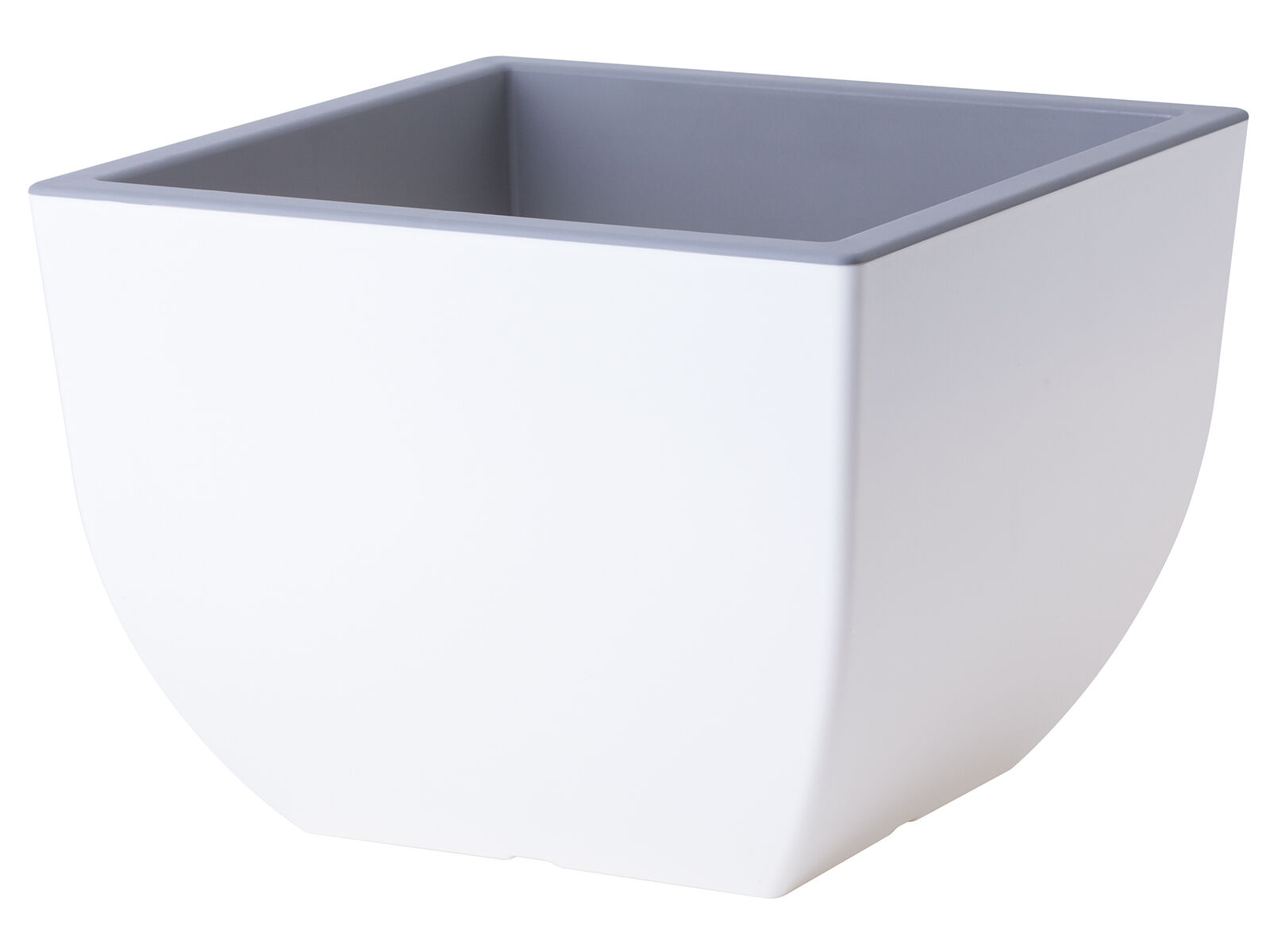 Donica MUNA kwadratowa 35 cm dwa kolory biały + beton
