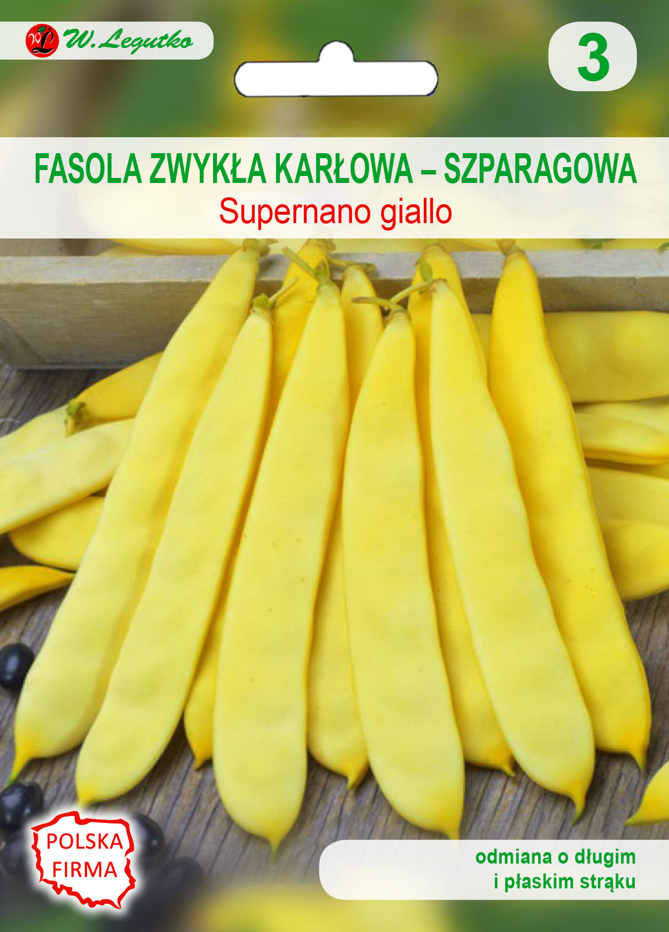 Fasola szparagowa karłowa żółtostrąkowa Supernano Giallo W.Legutko