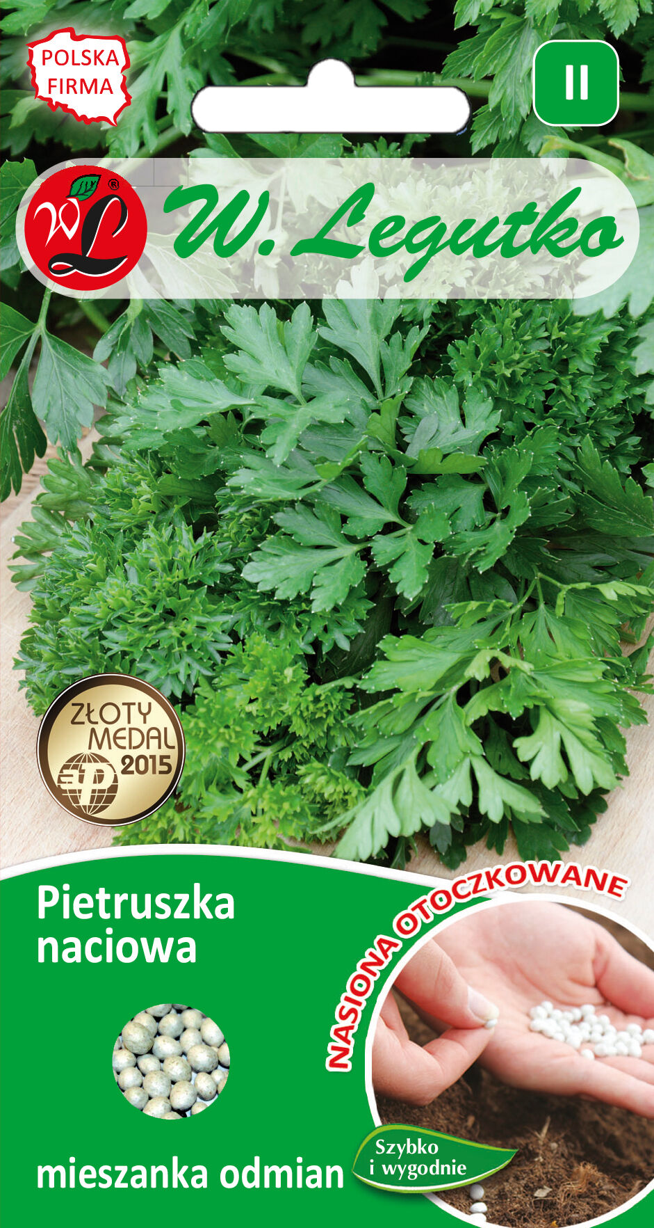 Nasiona otoczkowane pietruszka naciowa mieszanka odmian W.Legutko