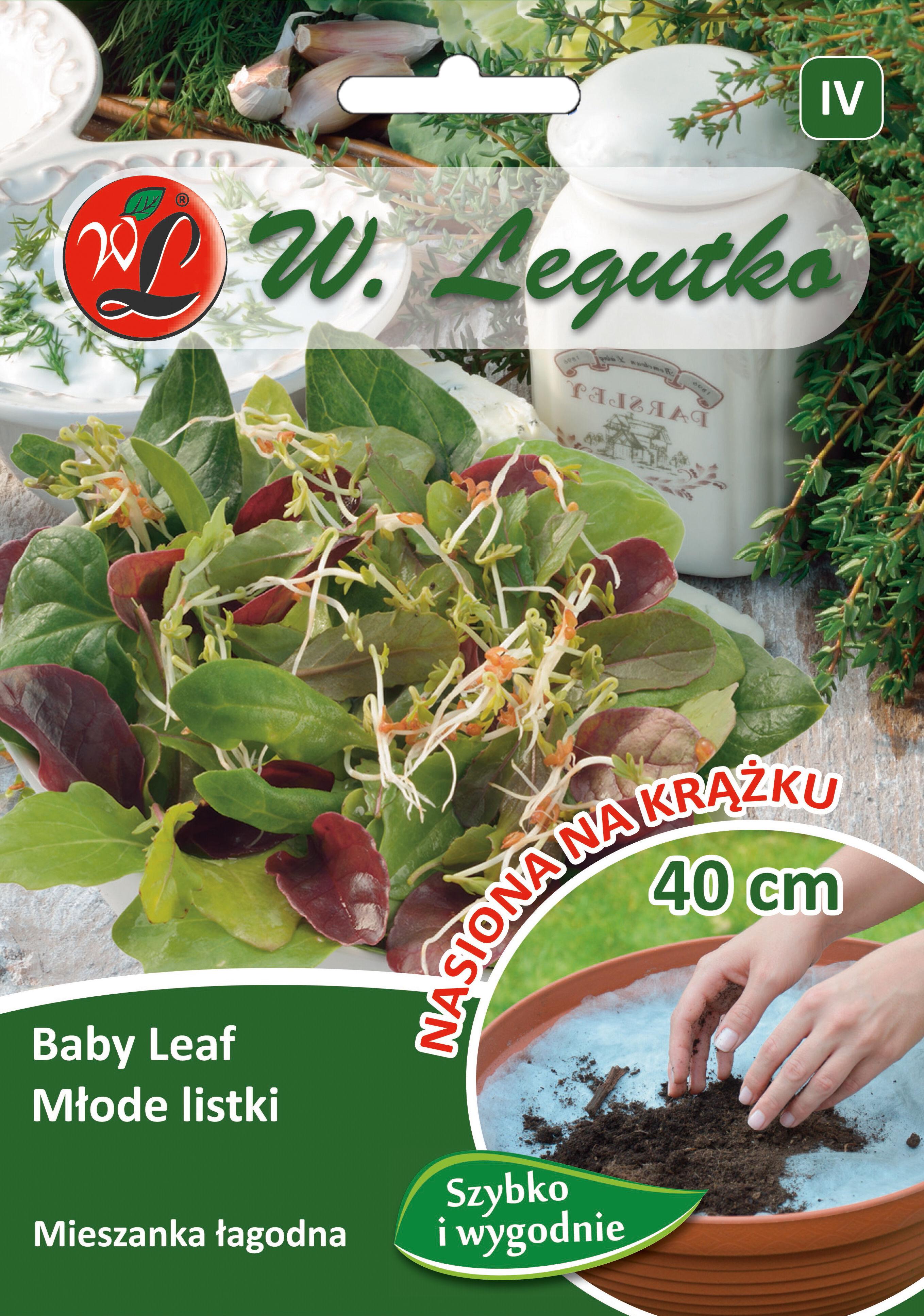 Nasiona na krążku - mieszanka łagodna Baby Leaf W.Legutko
