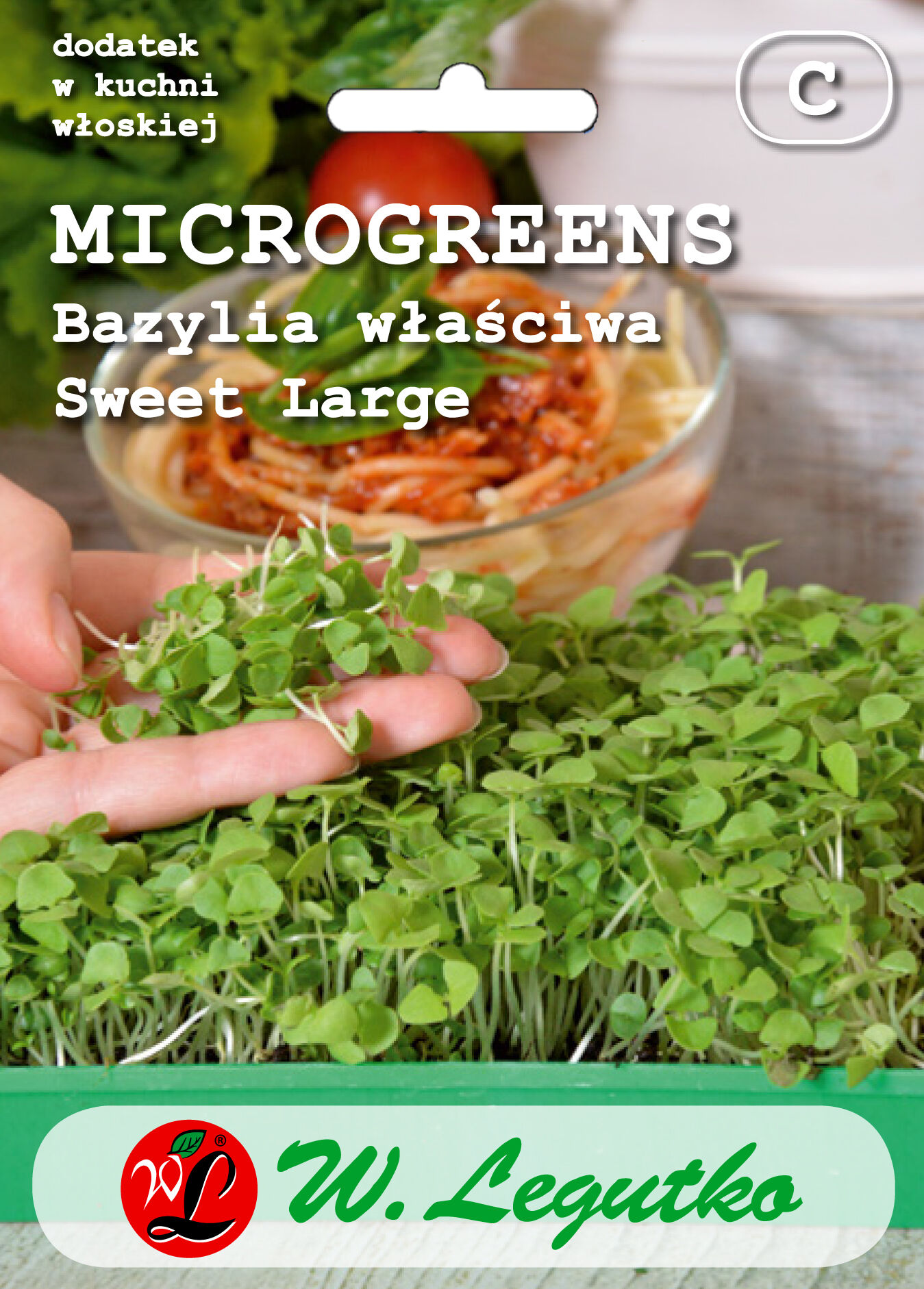 Bazylia właściwa Sweet Large zielona Microgreens W.Legutko