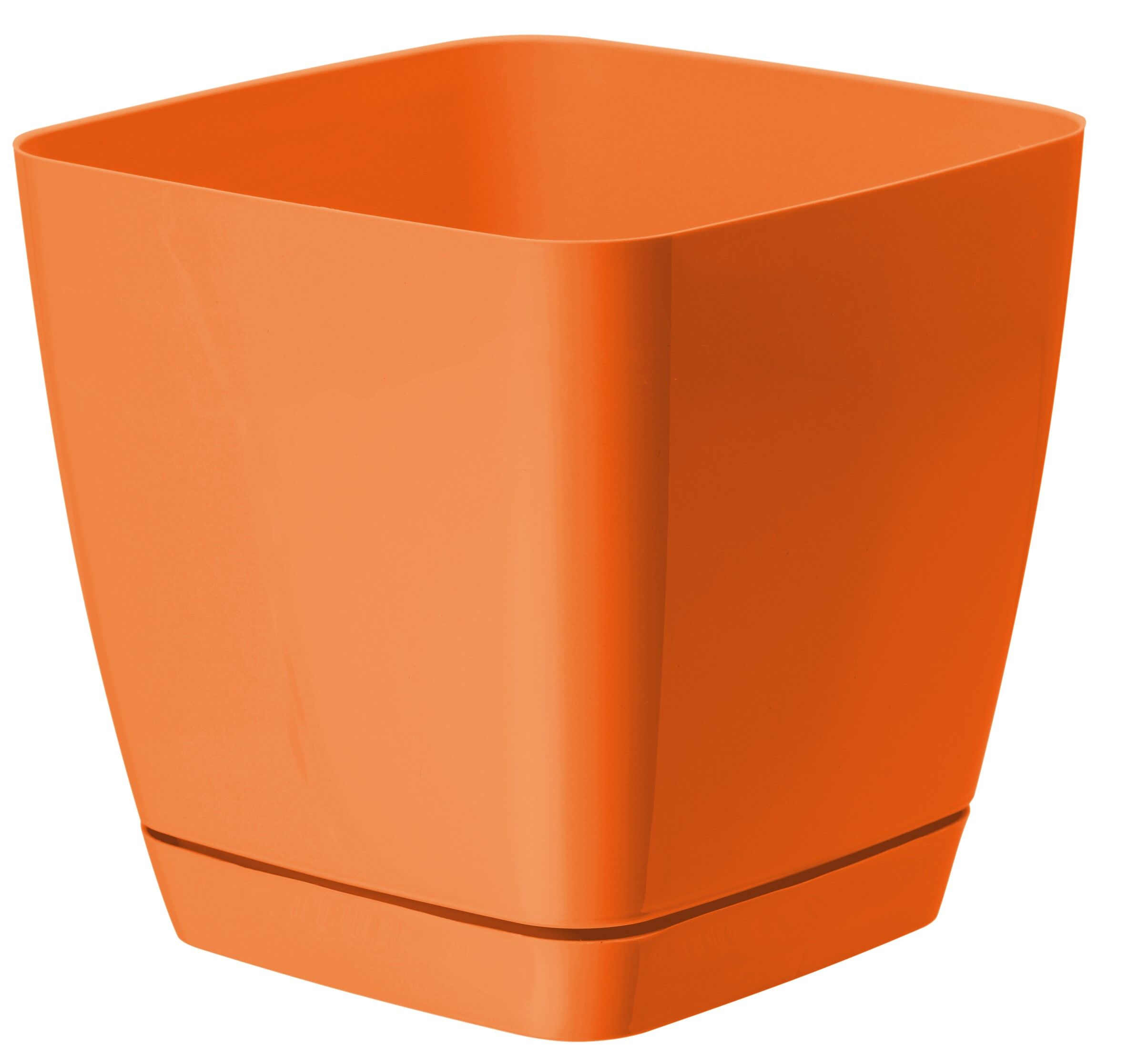 Doniczka TOSCANA 17 cm kwadratowa pomarańczowy