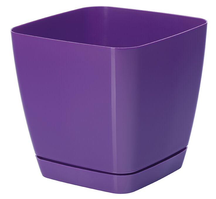 Doniczka TOSCANA 19 cm kwadratowa fioletowy