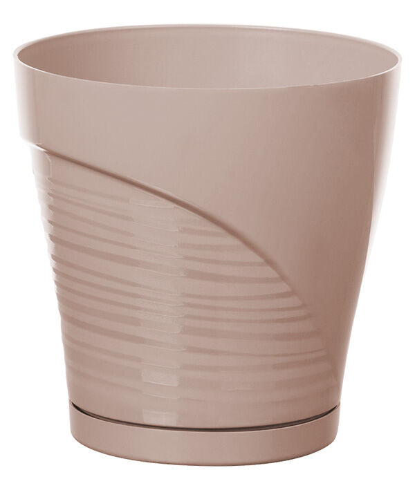 Doniczka Porto z podstawkiem 13 cm jasno szary