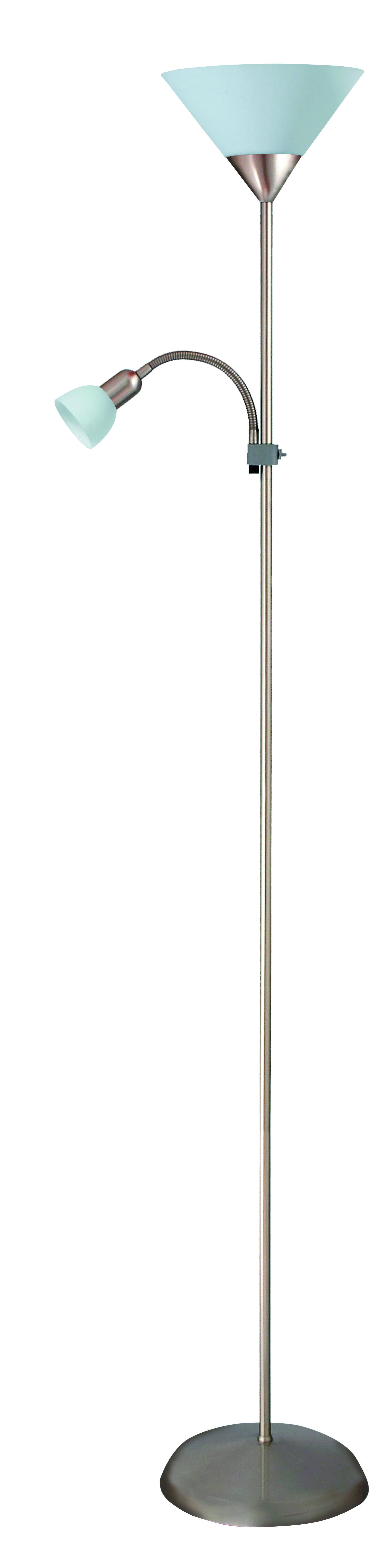 Lampa podłogowa Action chrom biała