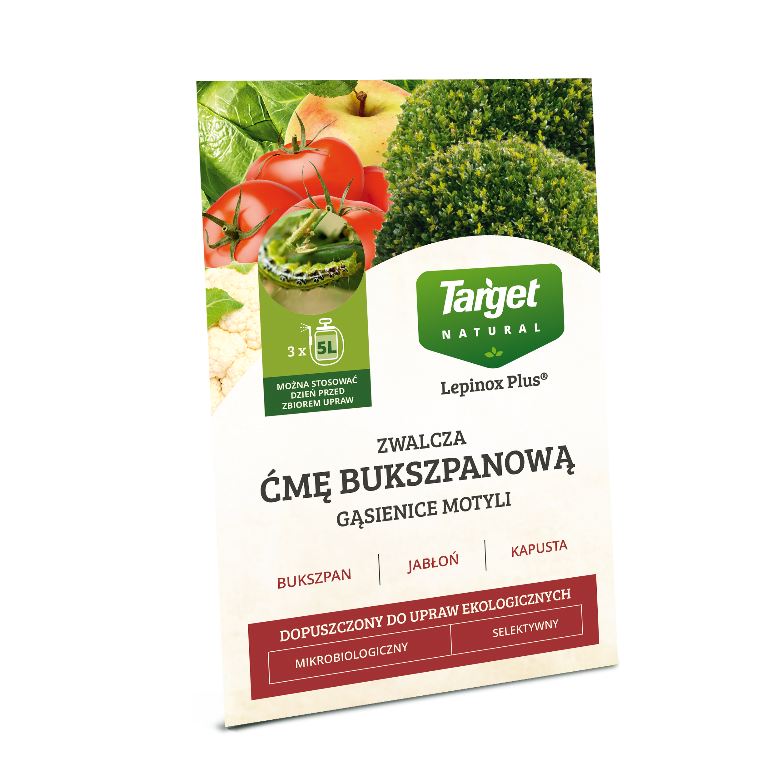 Środek owadobójczy na ćmę bukszpanową i gąsienice motyli Lepinox Plus 3 x 10 g Target