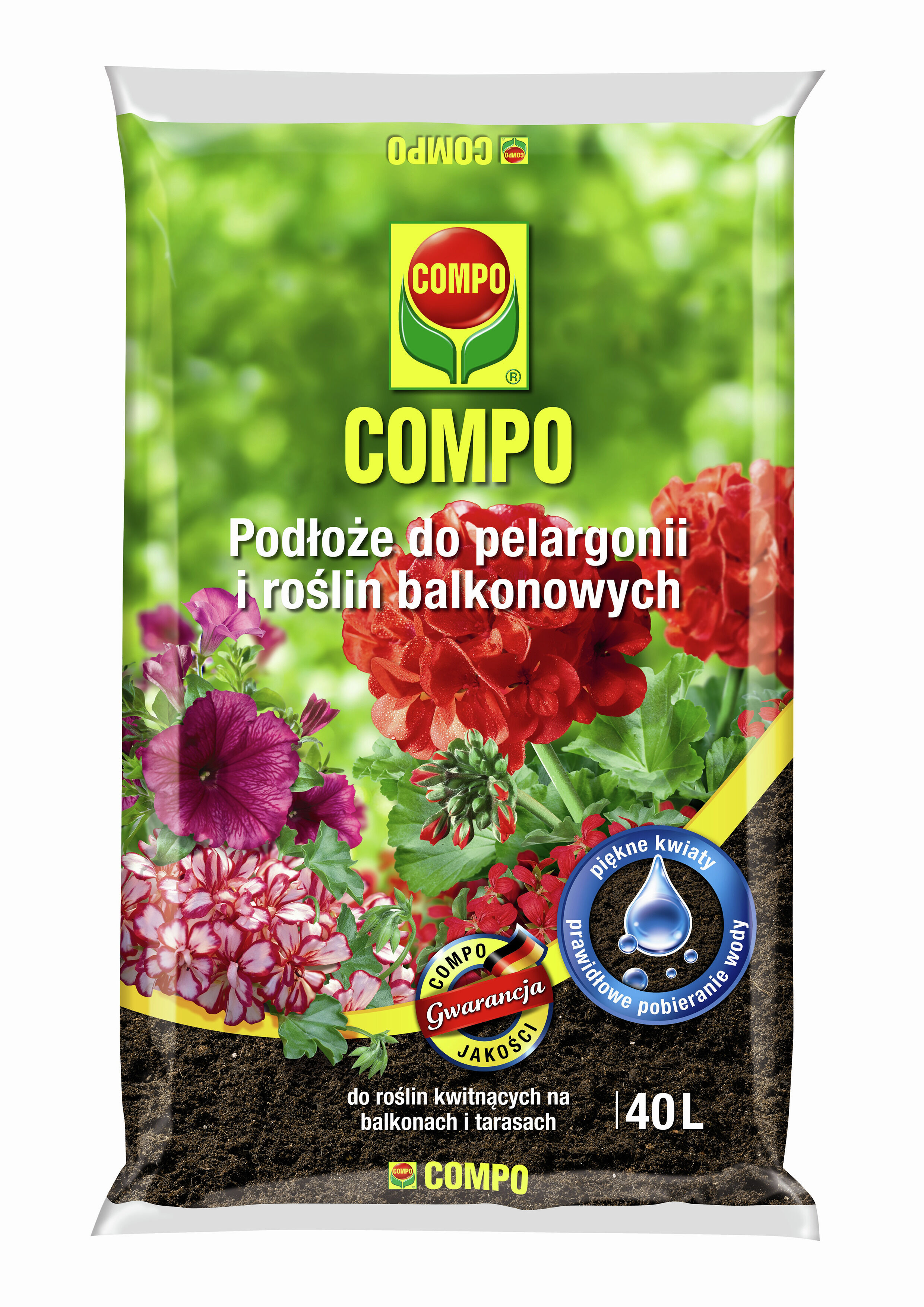 Podłoże do pelargonii i roślin balkonowych 40 l COMPO