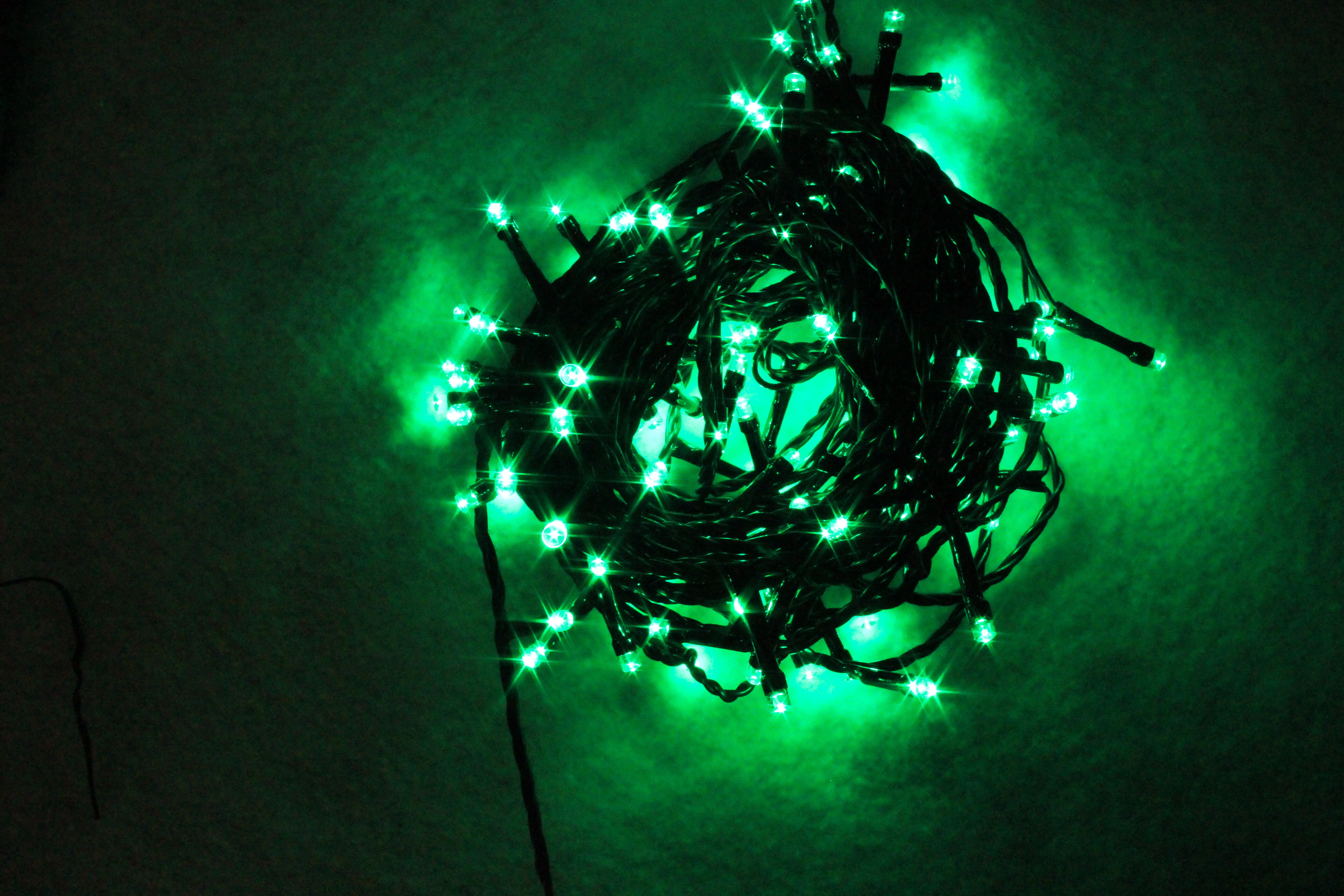 Lampki łańcuch świetlny zewnętrzny 100 LED 5 m zielone