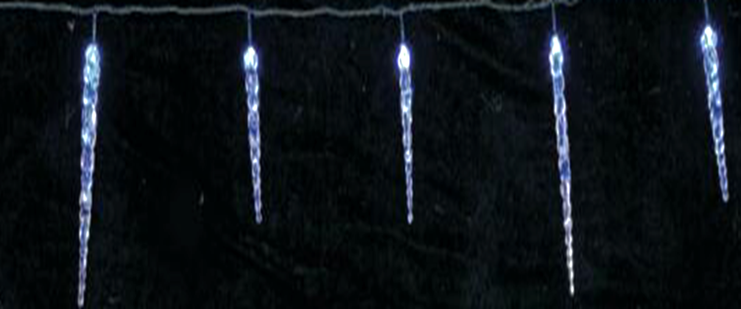 Lampki zewnętrzne kurtyna sople 40 LED 3 m zimny biały