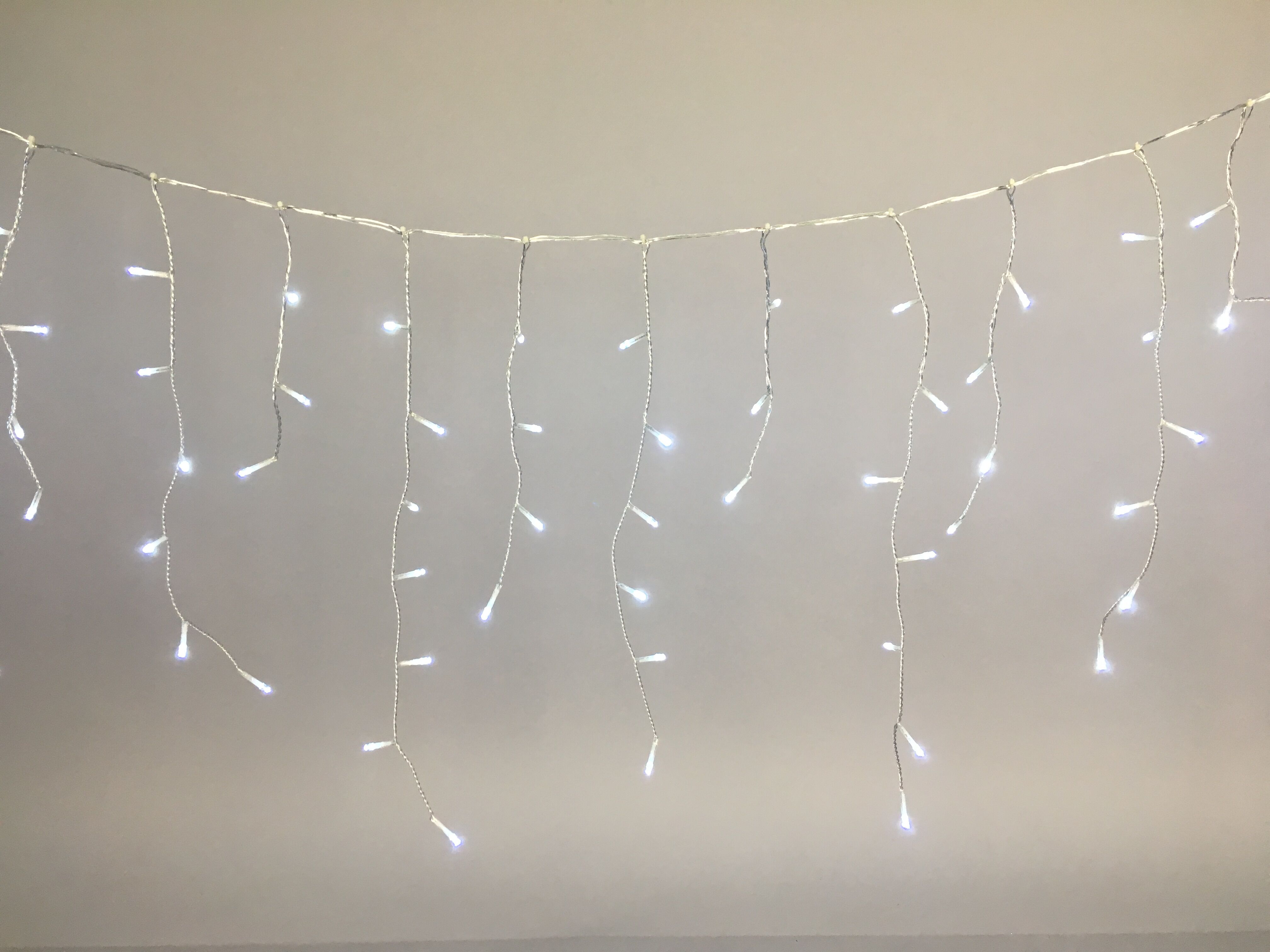 Lampki zewnętrzne kurtyna 480 LED 6 m zimny biały