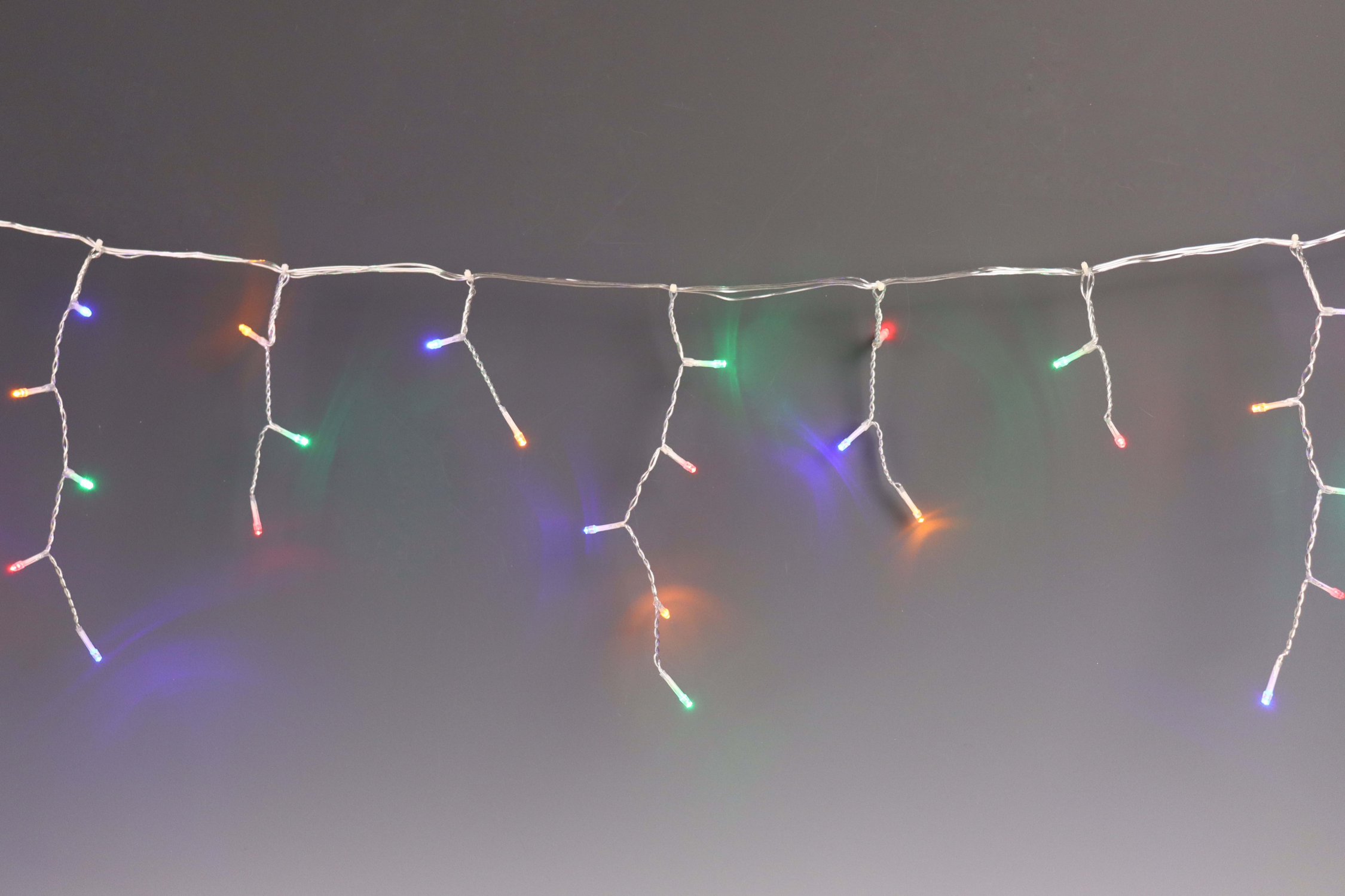 Lampki zewnętrzne kurtyna sople zwis 10/15/25 cm 520 LED wielokolorowe