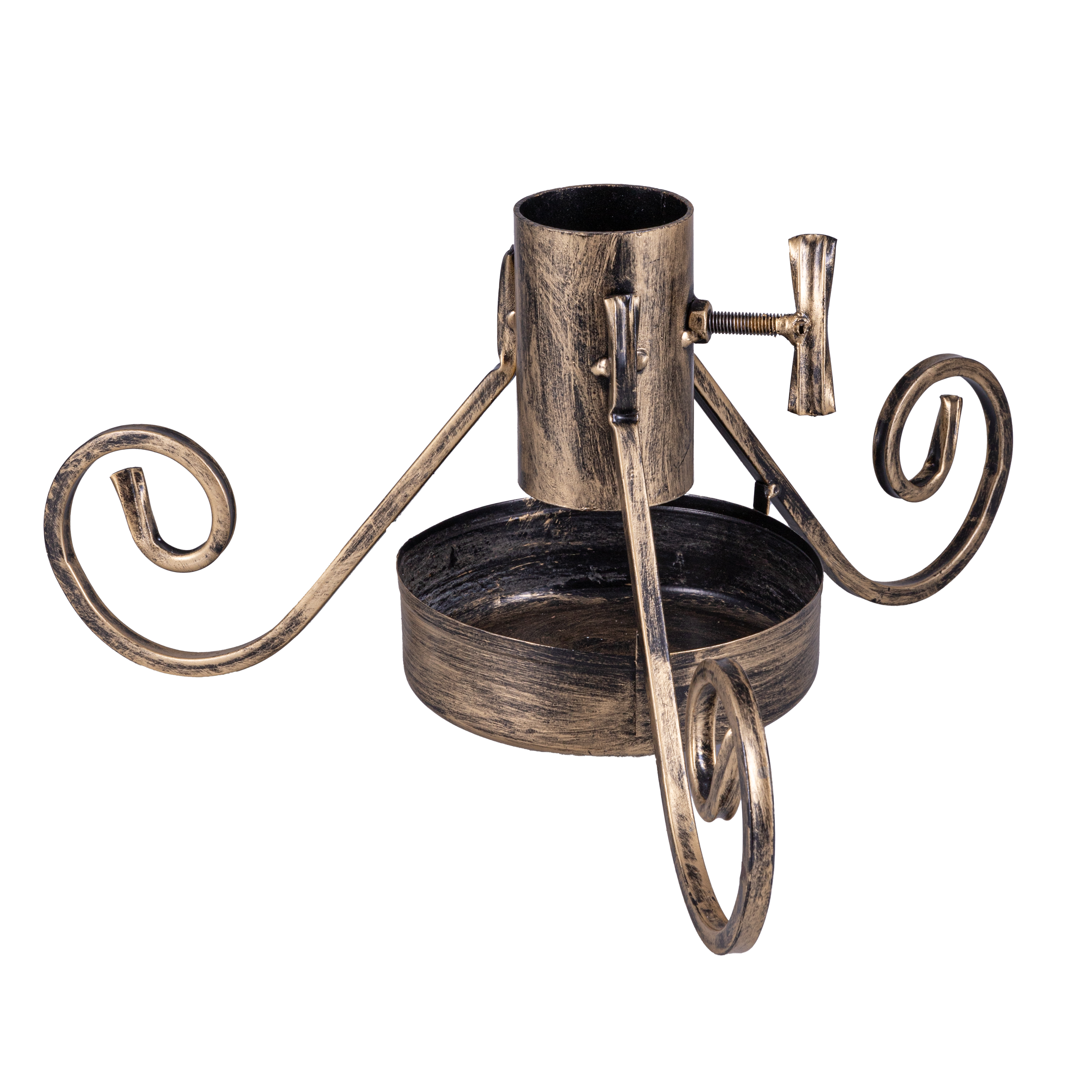 Stojak choinkowy metalowy 55 x 60 x 10 cm złoty