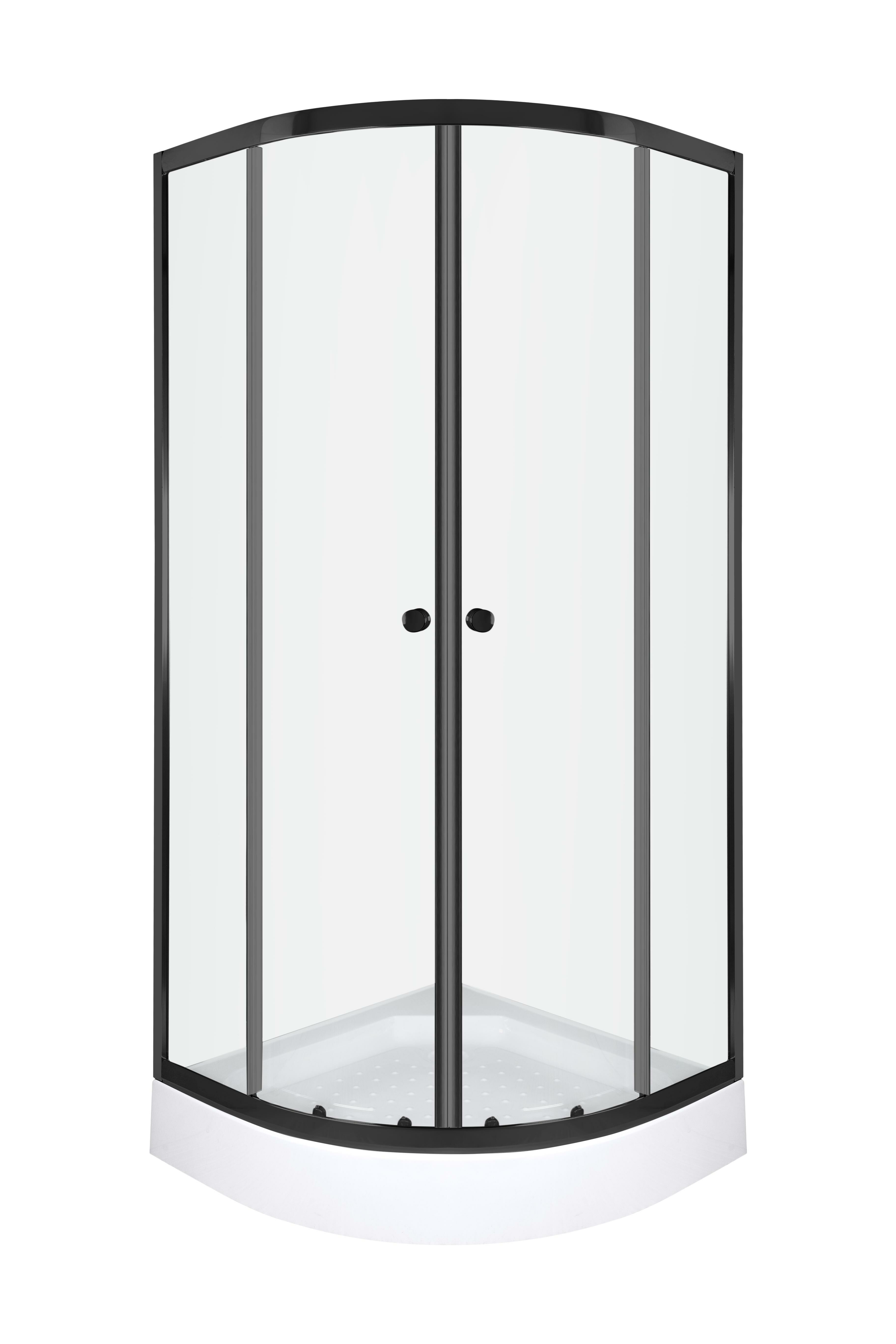 Kabina natryskowa Olga 90 Black z brodzikiem 90 x 90 x 195 cm Kerra