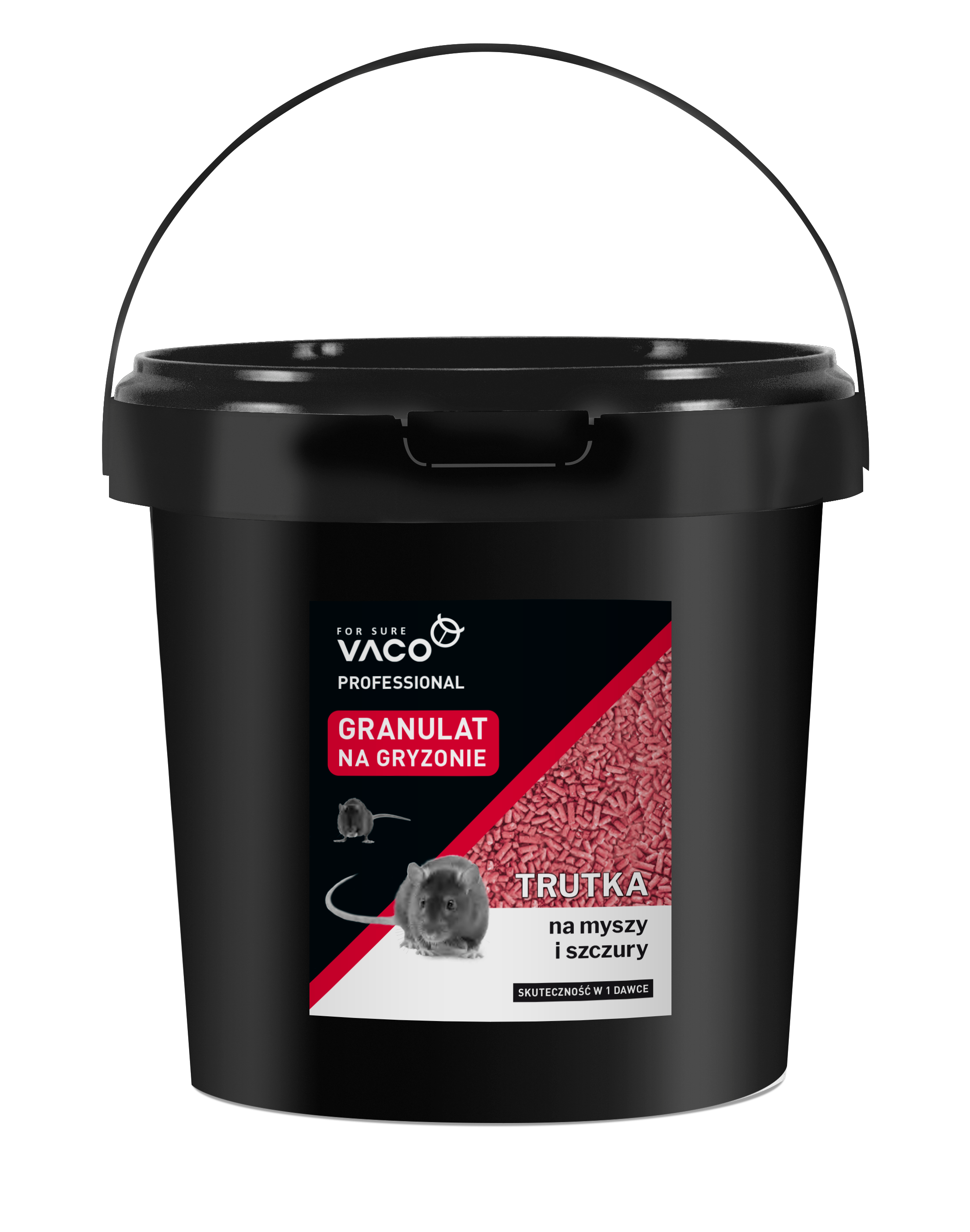 Granulat na myszy i szczury wiadro 3 kg Vaco Professional