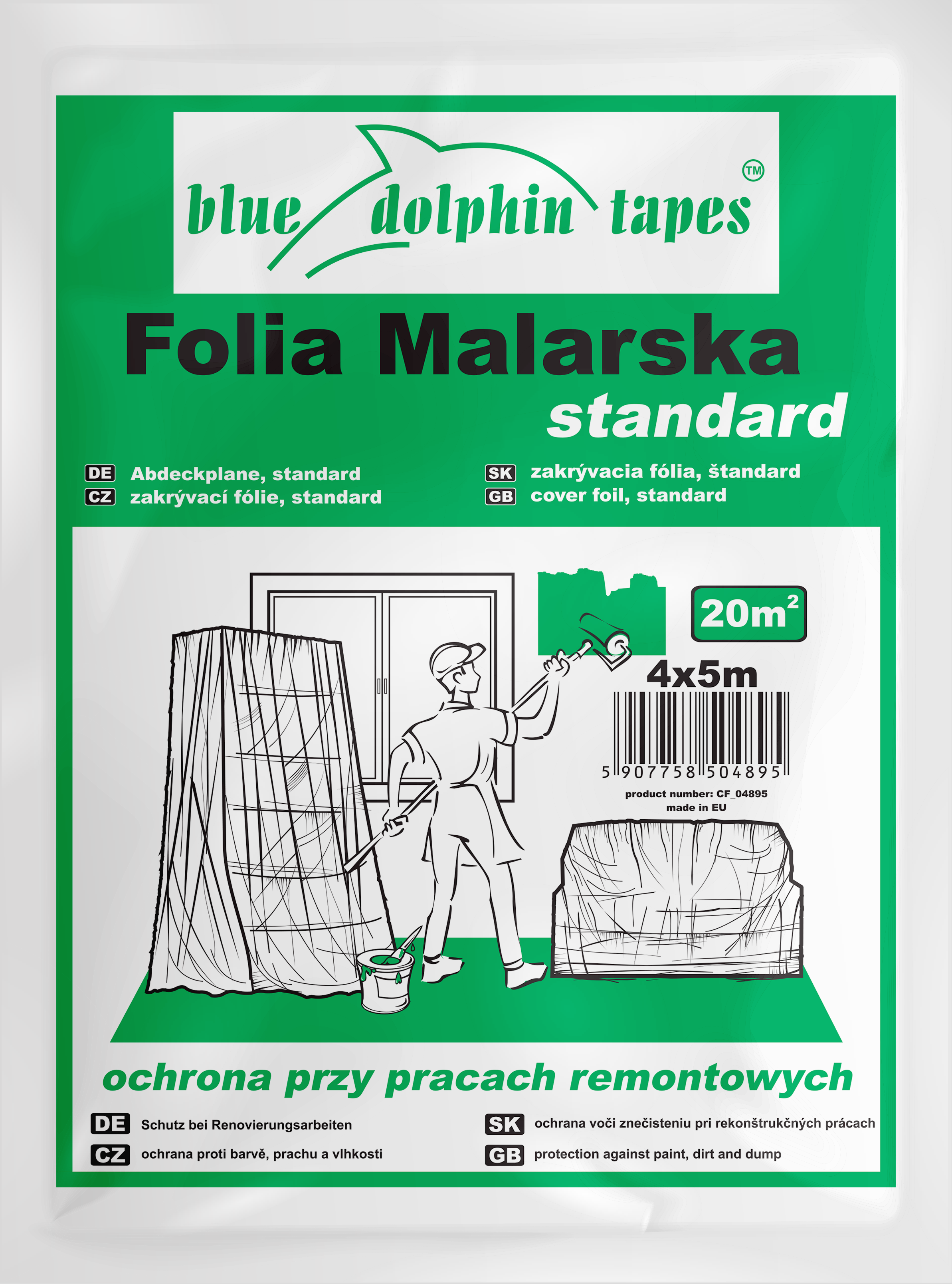 Folia STANDARD 4 x 5 m Blue Dolphin miniaturka