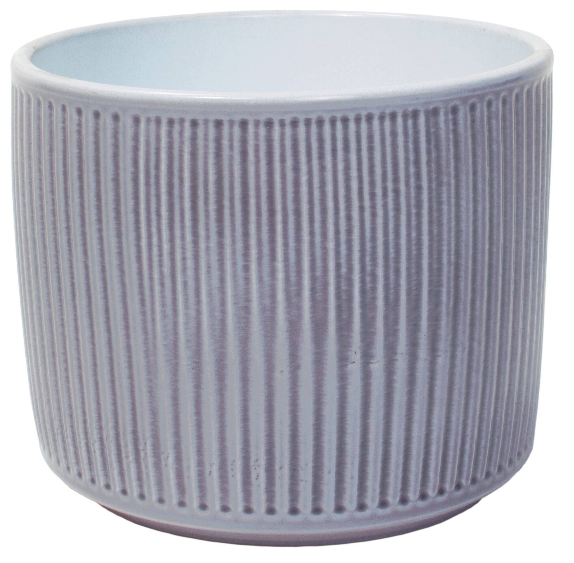 Osłonka cylinder ceramiczna 14 cm szary lazur  CERMAX