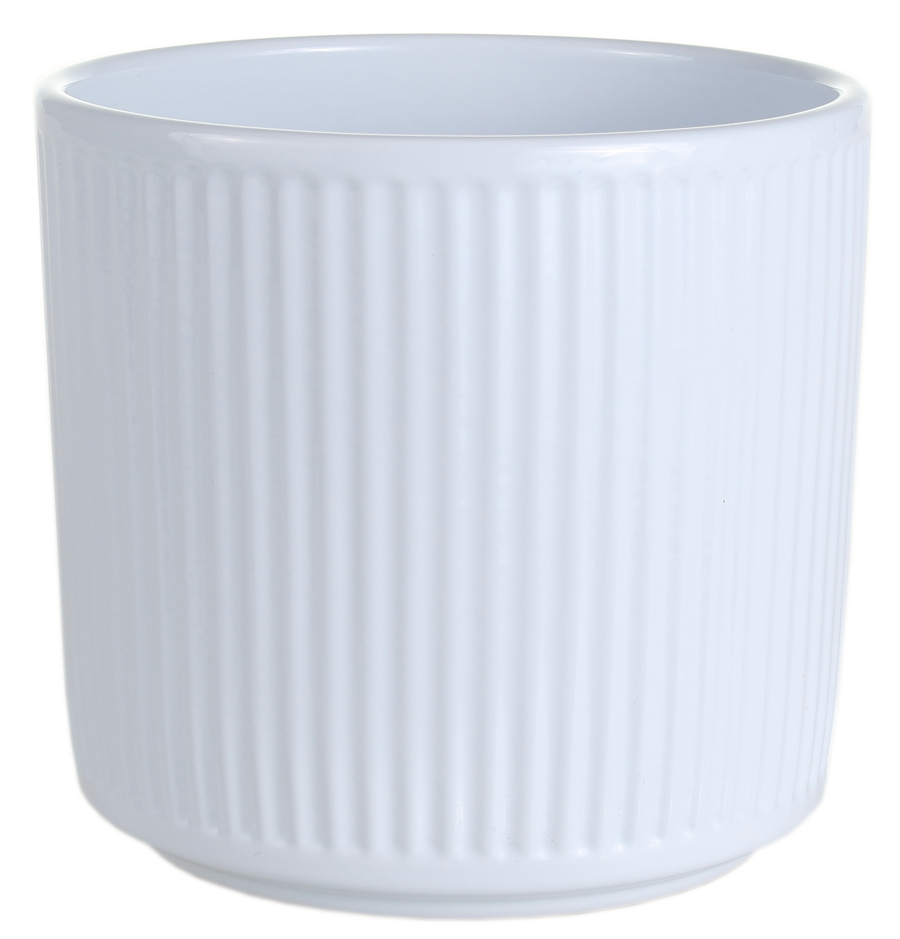 Osłonka ceramiczna cylinder 16 cm biały mat