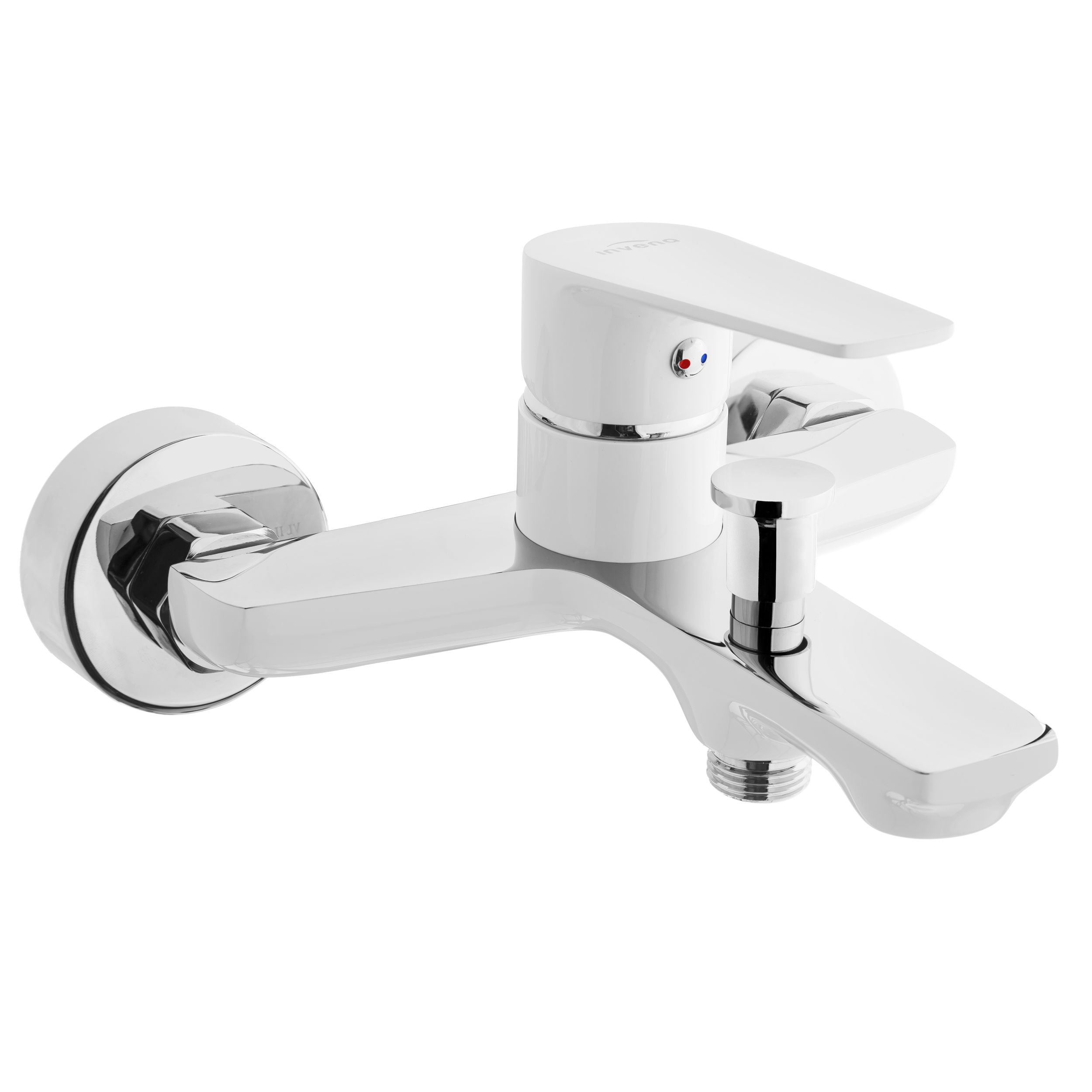 Bateria wannowa Dokos biała/chrom Invena