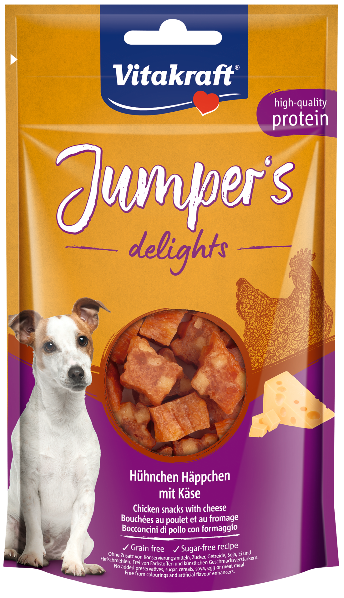 Przysmak dla psa JUMPERS DELIGHTS kurczak/ser 80g Vitakraft