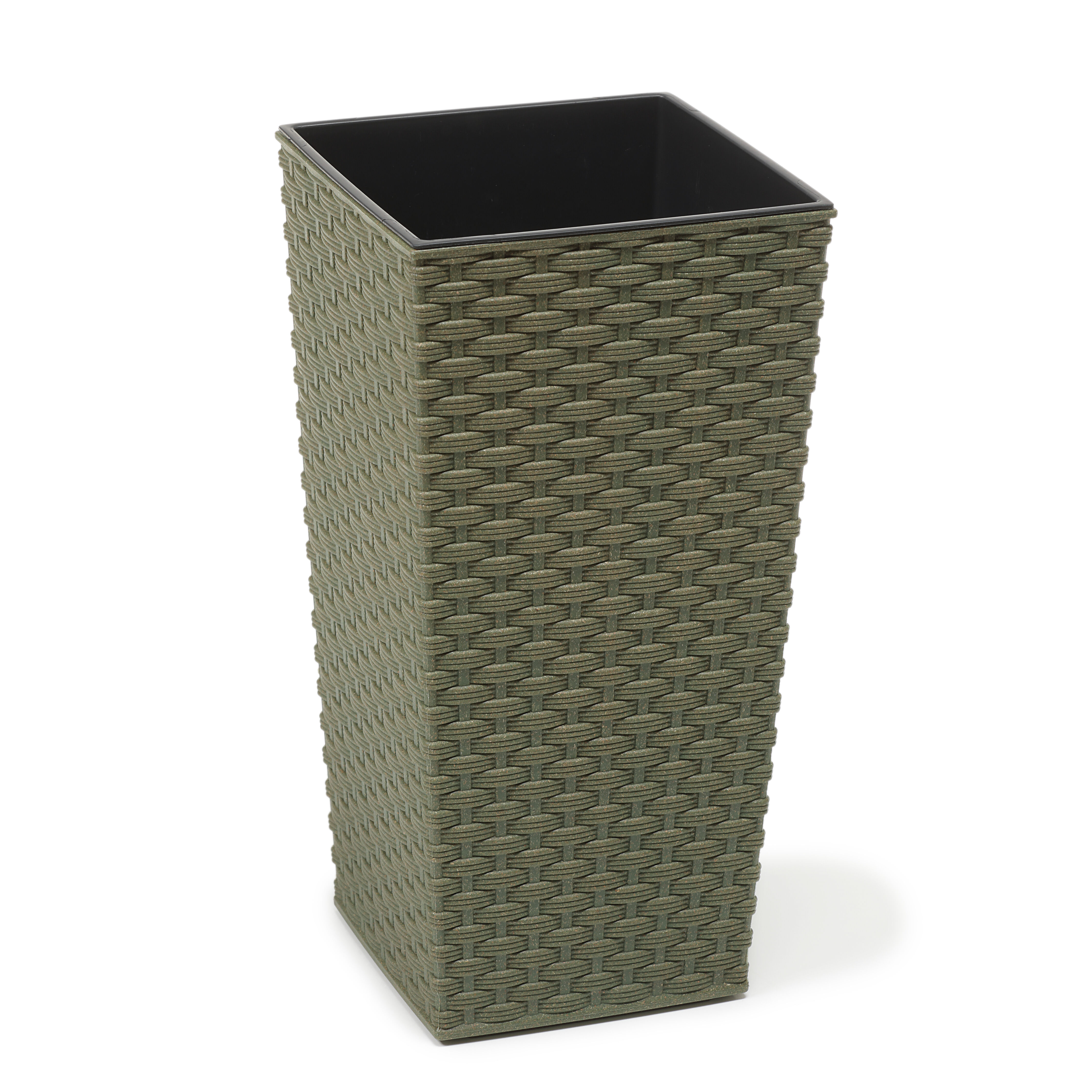 Doniczka FINEZJA ECO 30 x 30 rattan zielony leśny Lamela