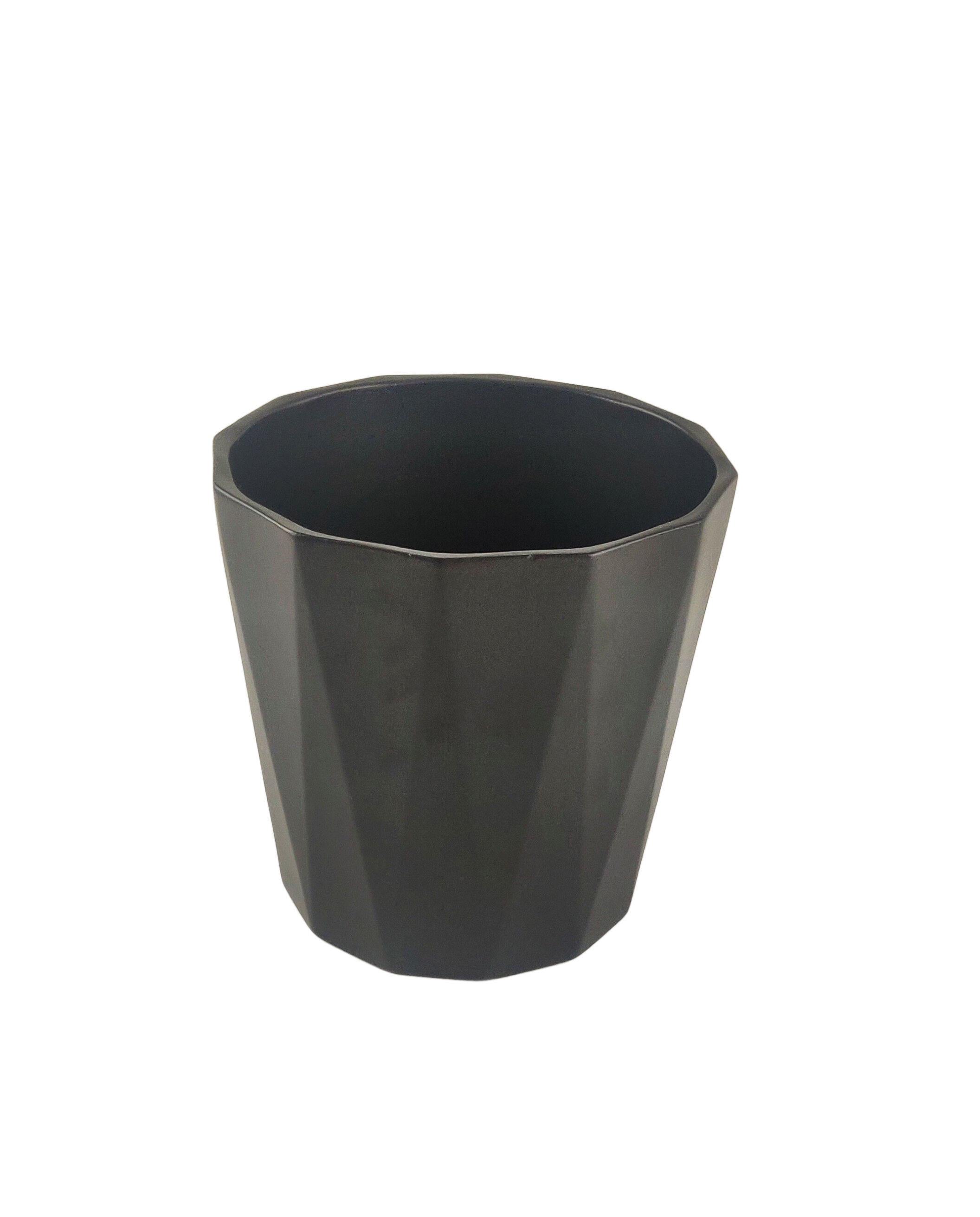 Osłonka ceramiczna flores czarna 13,4 x 13,7 cm