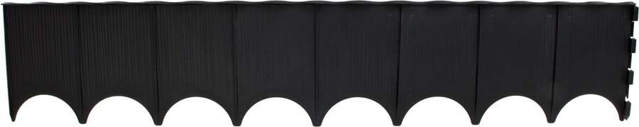 Obrzeże 59 x 11,6 cm komplet 10 sztuk czarne HAGSEN