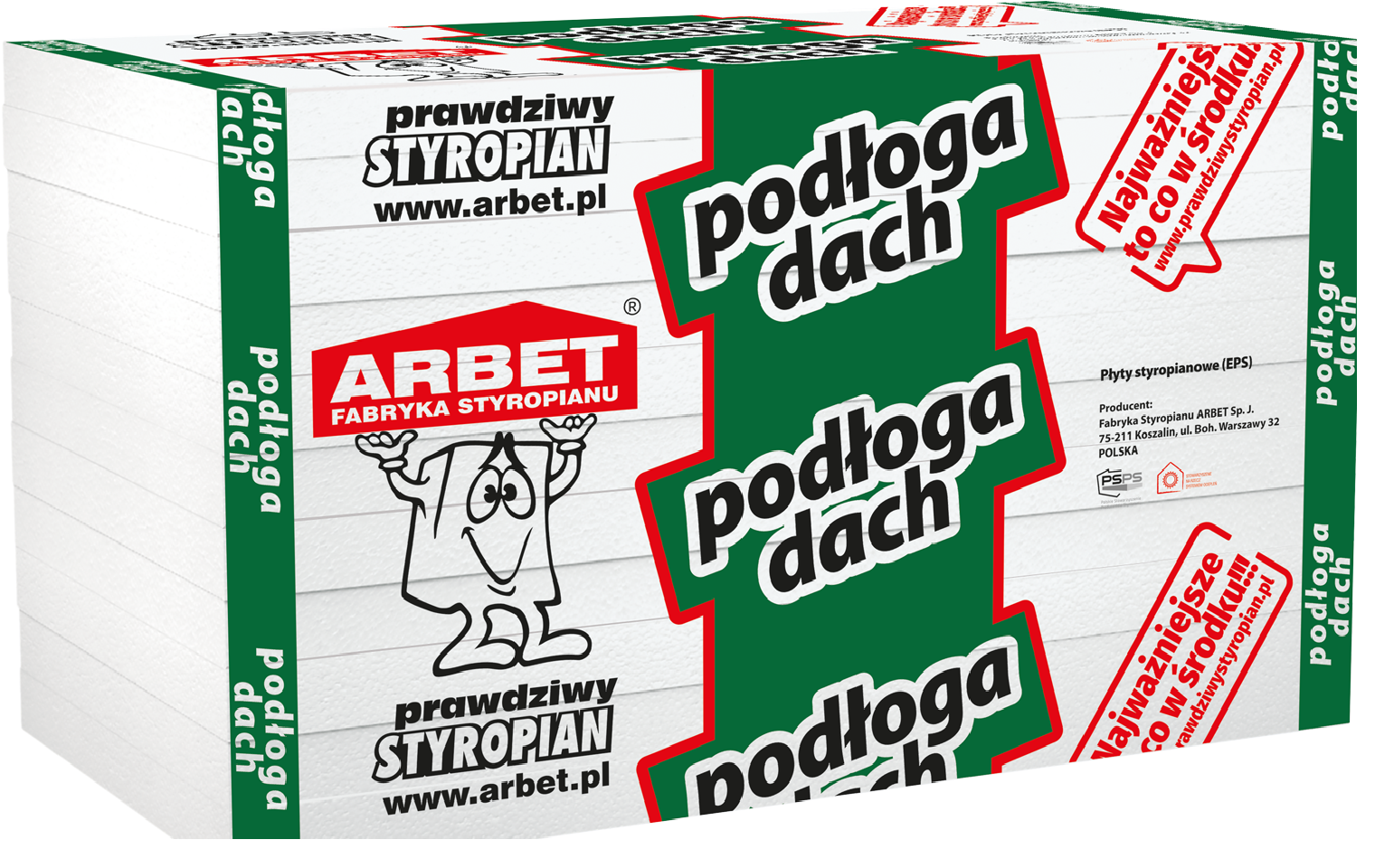 Styropian podłogowy Podłoga/Dach 3 cm ARBET