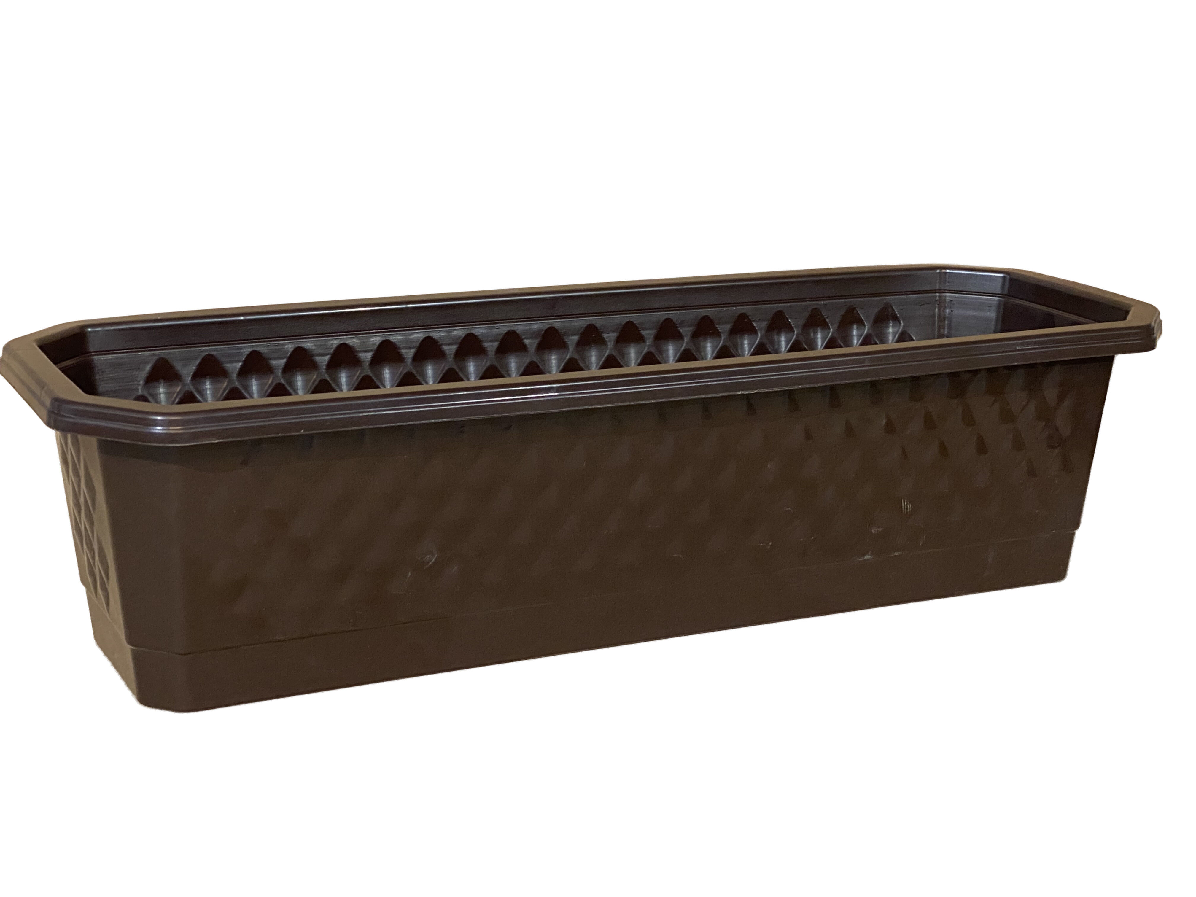 Skrzynika balkonowa Diamante 60 cm brązowa