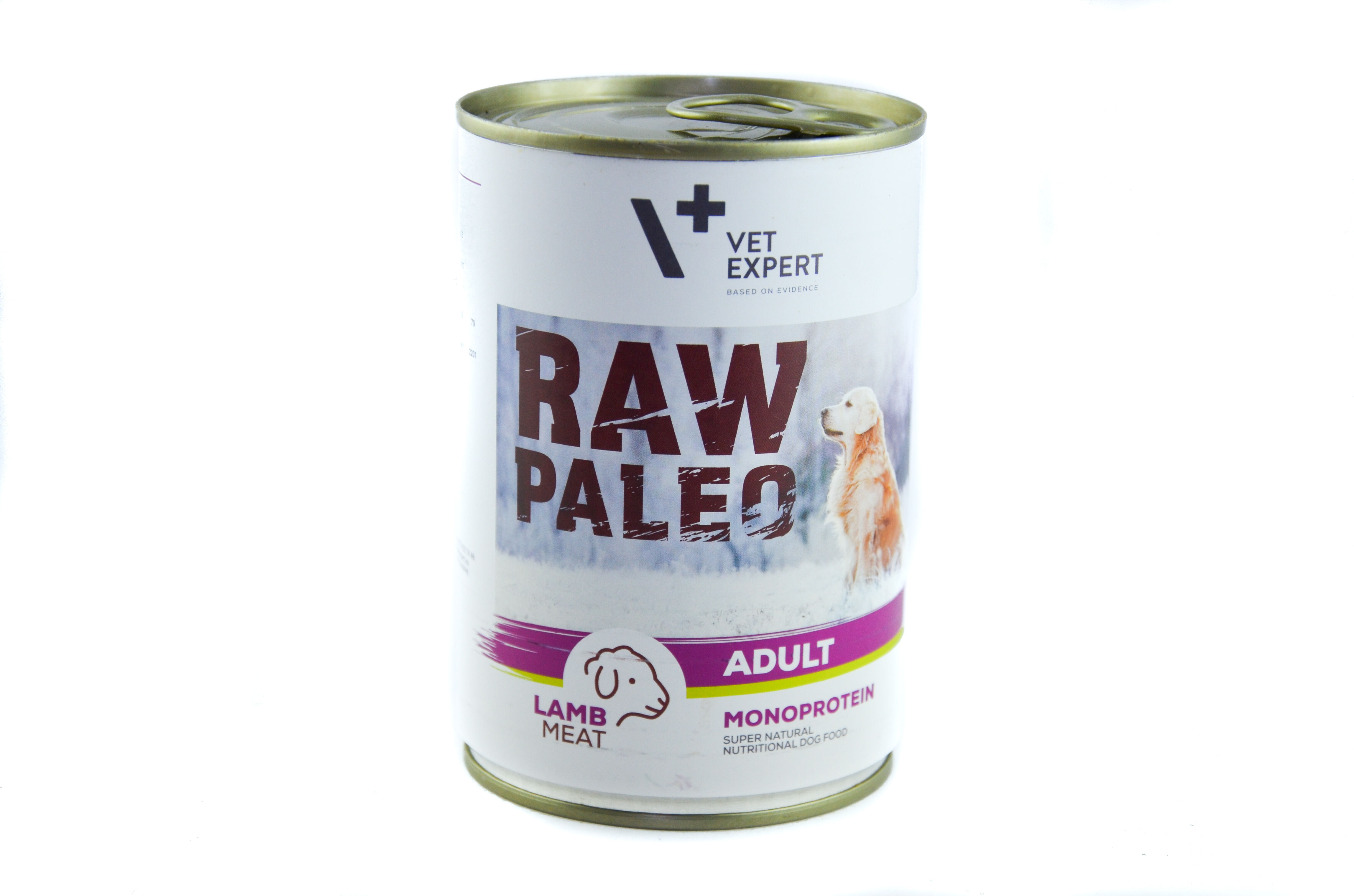 Karma jagnięcina dorosły pies puszka 400 g Raw Paleo Vet expert