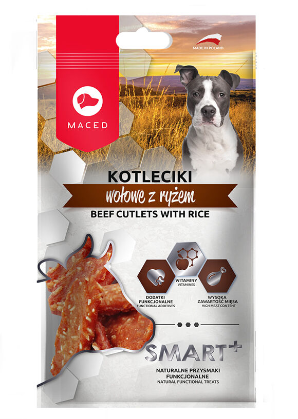 Karma uzupełniająca dla psów Smart+ kotleciki wołowe z ryżem 100 g