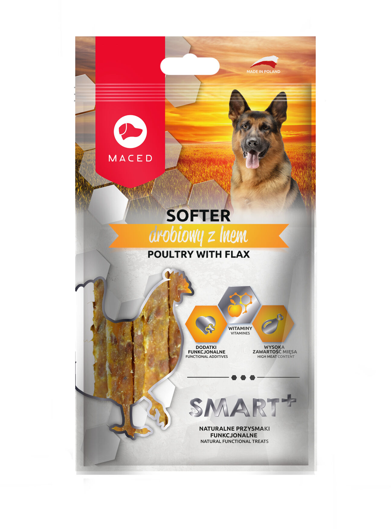 Przysmak Smart+ softer drobiowy z lnem m 90 g