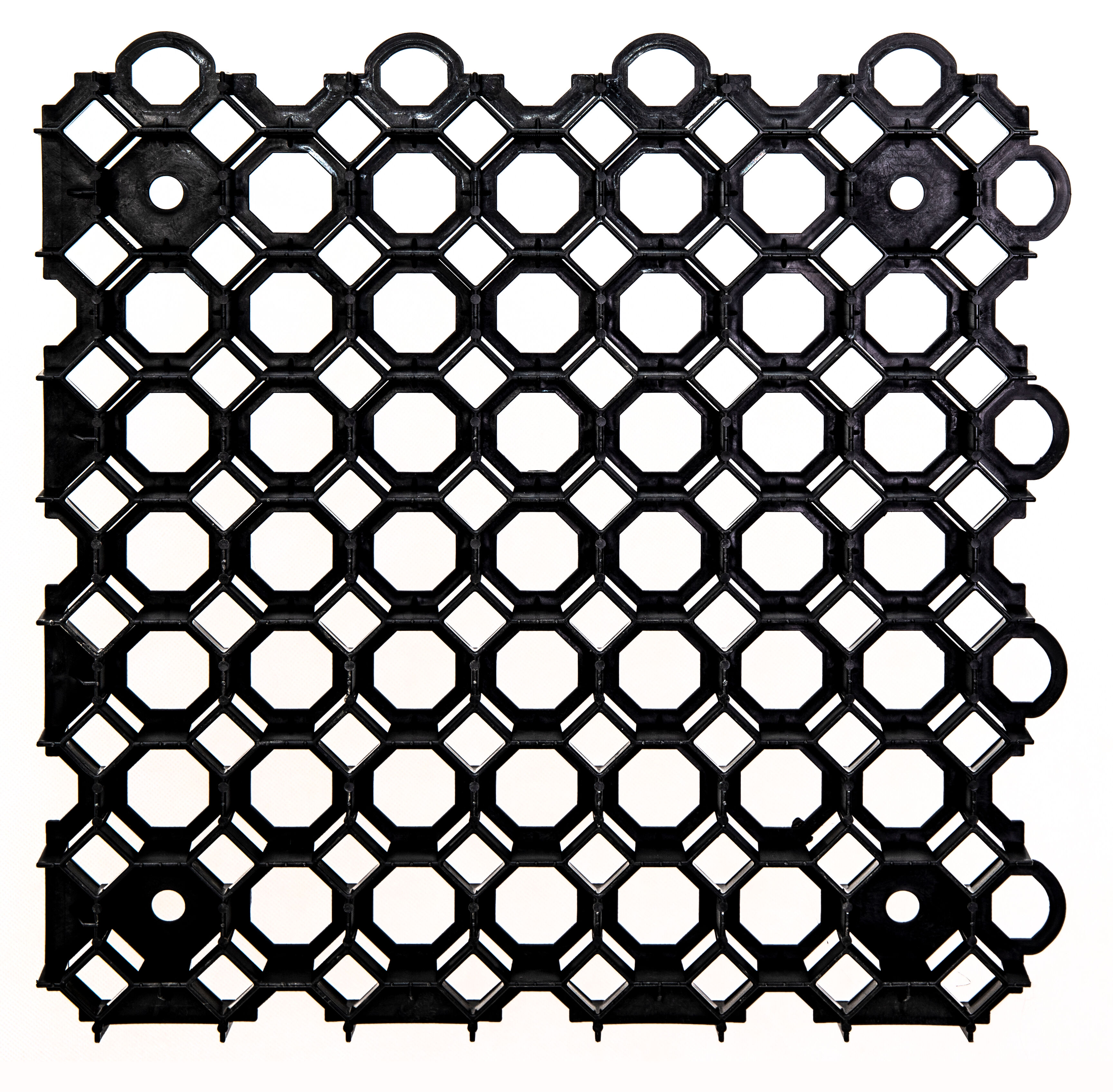 Zestaw 12 sztuk kratki trawnikowej czarnej 500 x 500 cm 3 m2