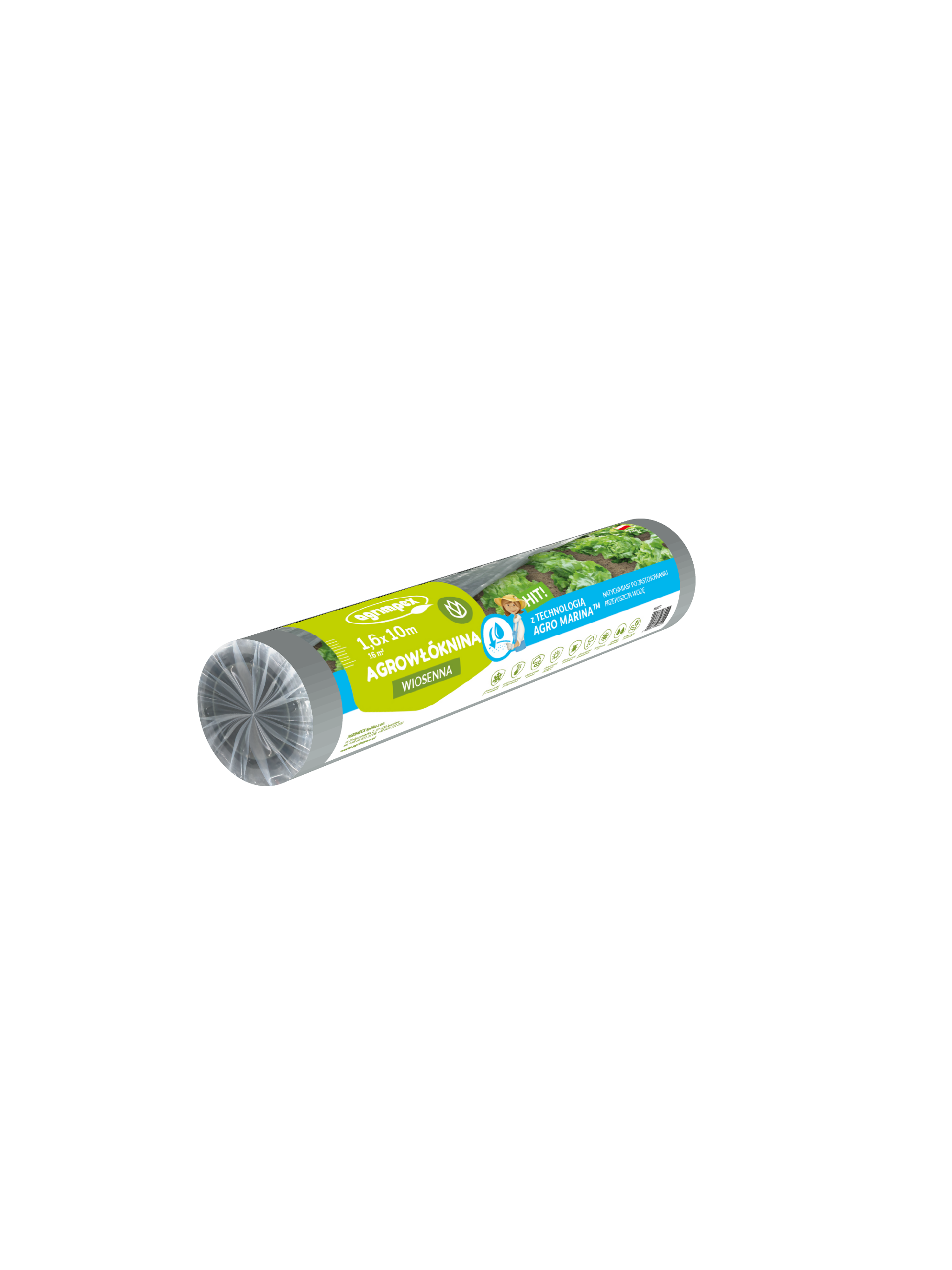 Agrowłóknina hobby wiosenna z agro-mariną nanorolka 17g 1,6 x 10 m Agrimpex